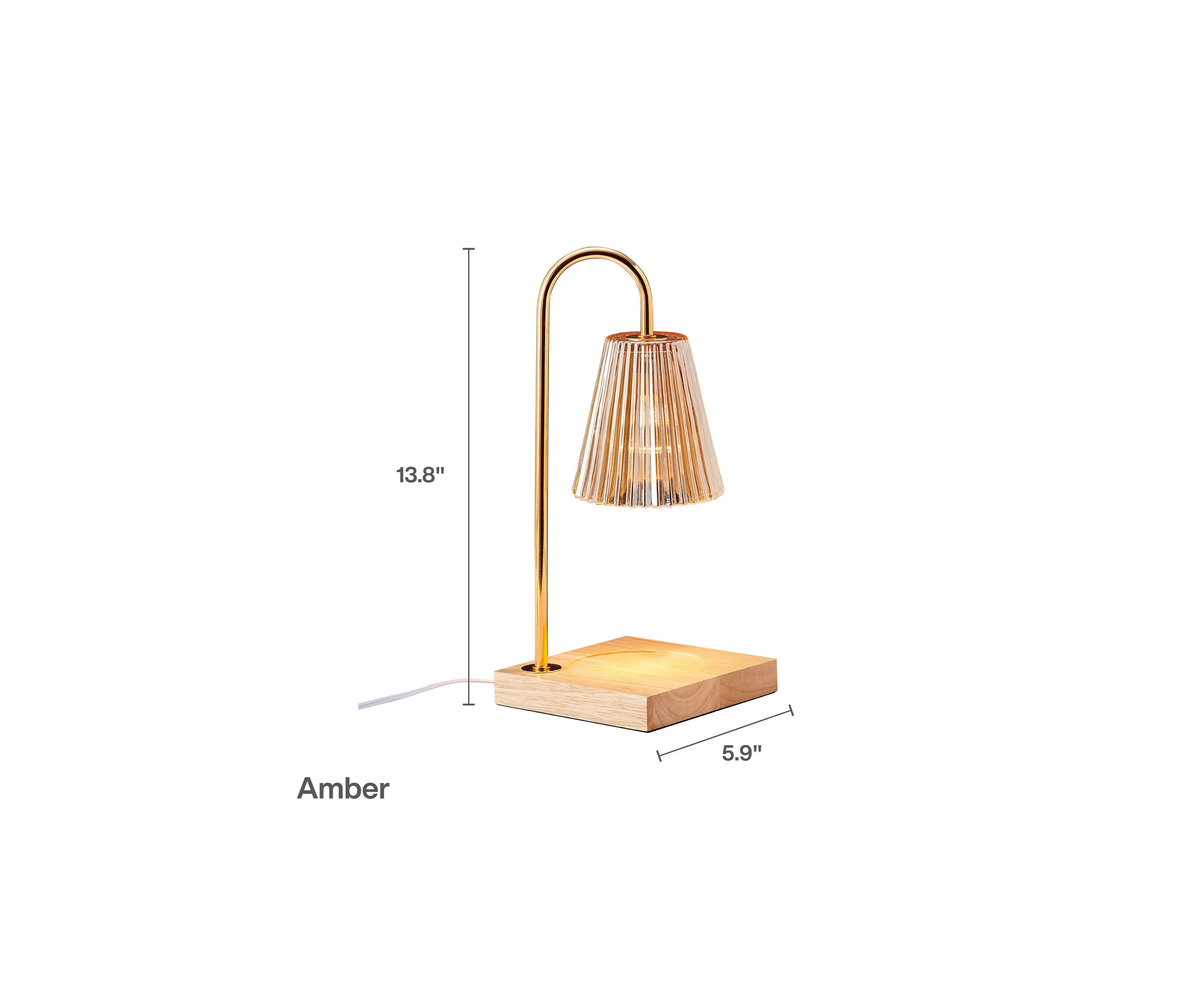 Amber Glass Shade Electric Candle Warmer