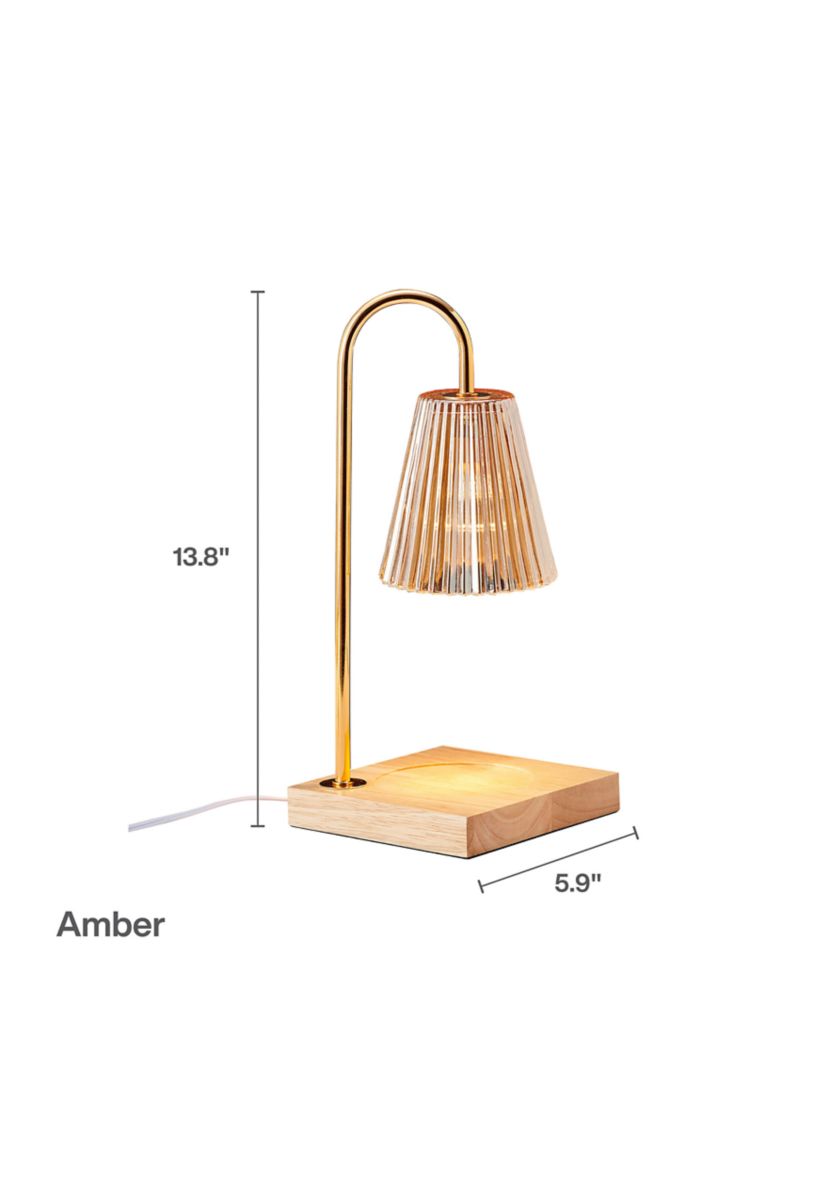 Amber Glass Shade Electric Candle Warmer