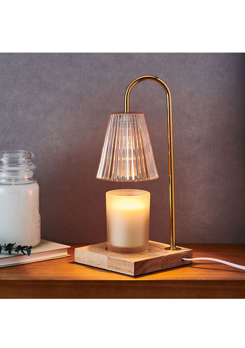 Amber Glass Shade Electric Candle Warmer