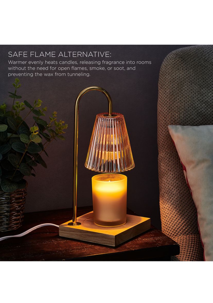 Amber Glass Shade Electric Candle Warmer
