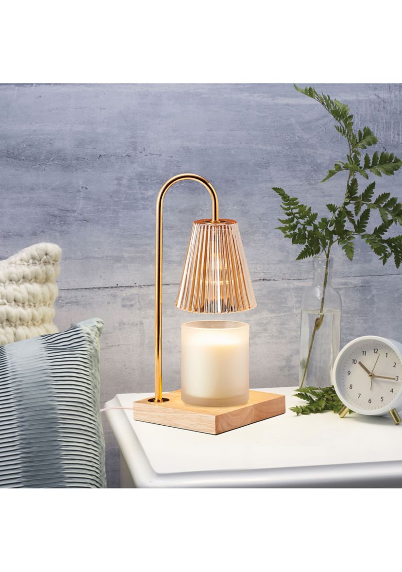 Amber Glass Shade Electric Candle Warmer