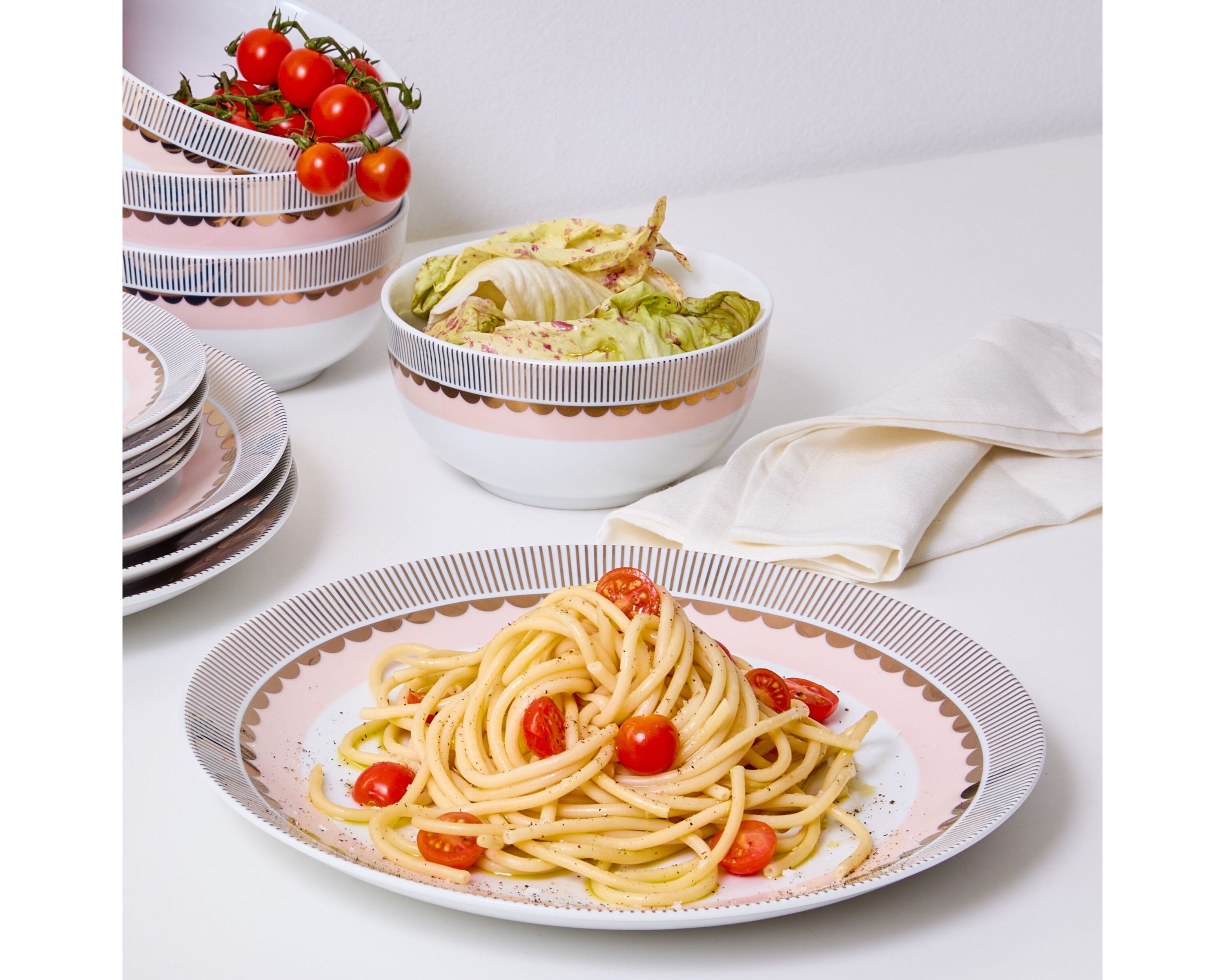 Darbie Angell Golden Charm Metallic 12 Piece Dinnerware Set, Service for 4