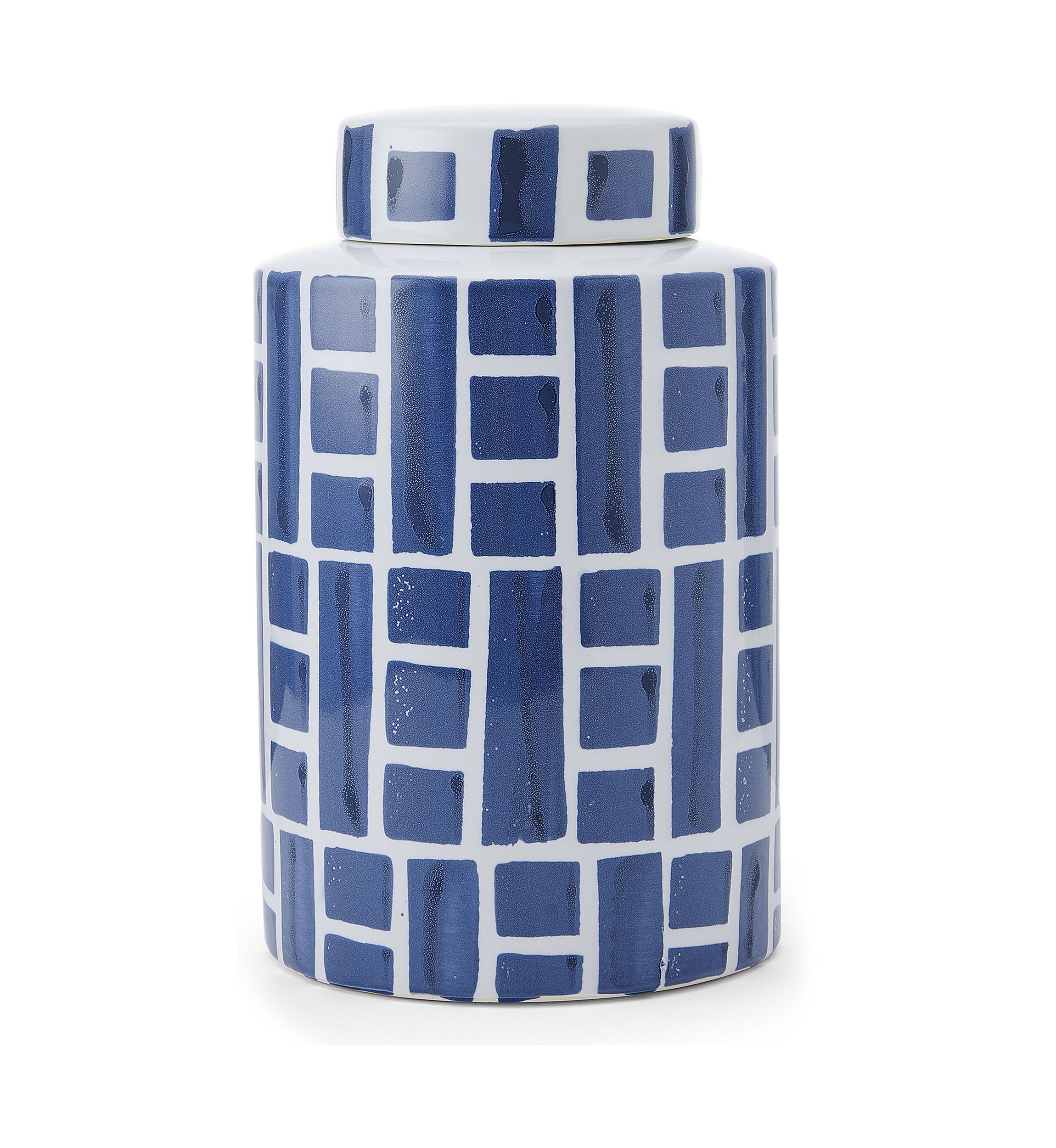 Blue and White Ceramic Jar