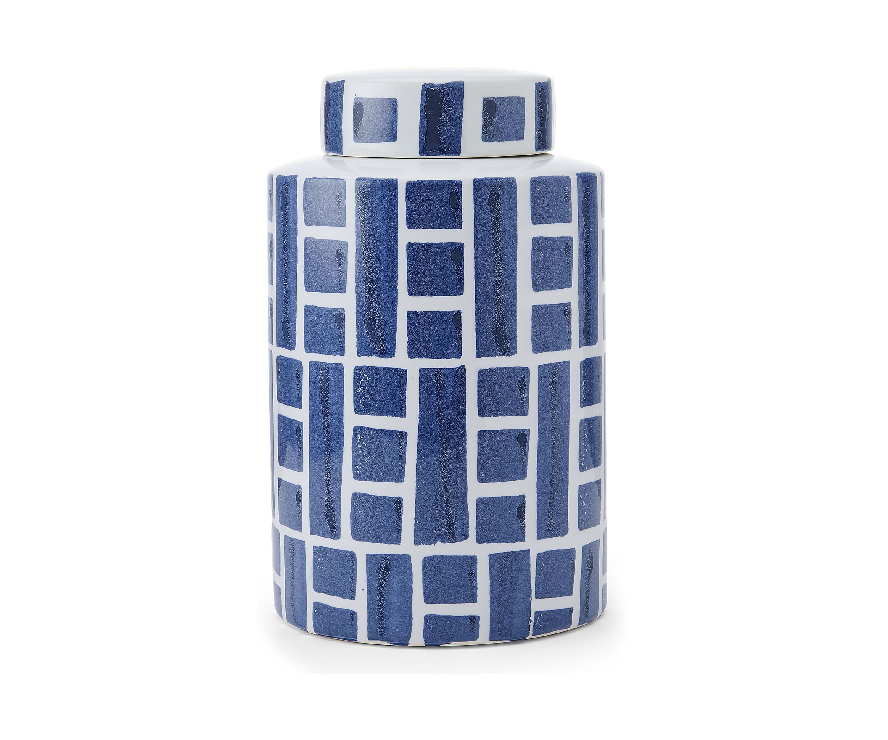 Blue and White Ceramic Jar