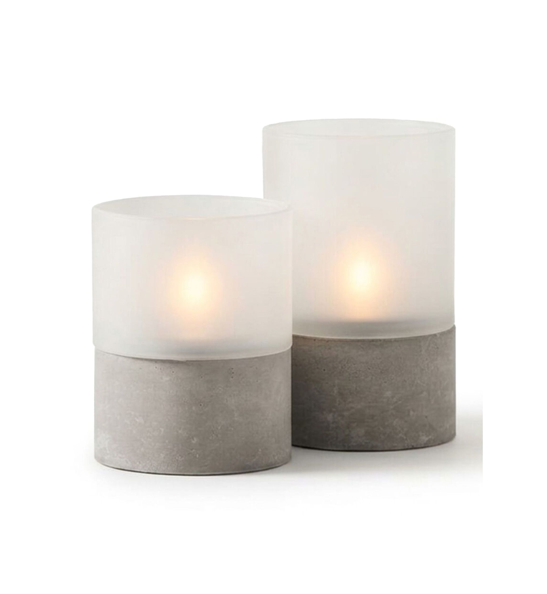Mikasa Set of 2 LED Solar Glass Hurricanes, 3X4, 6 Inch | Belk
