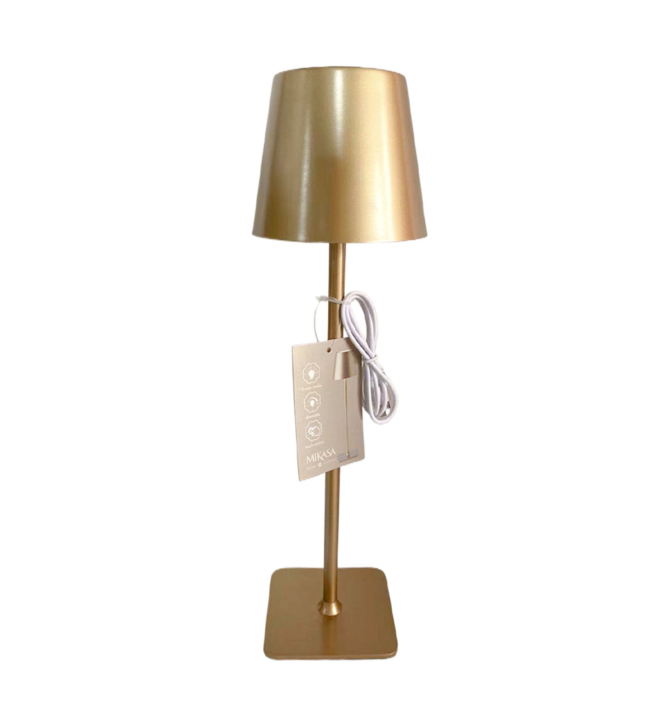 LED Rechargeable 15 Gold Metal Lamp