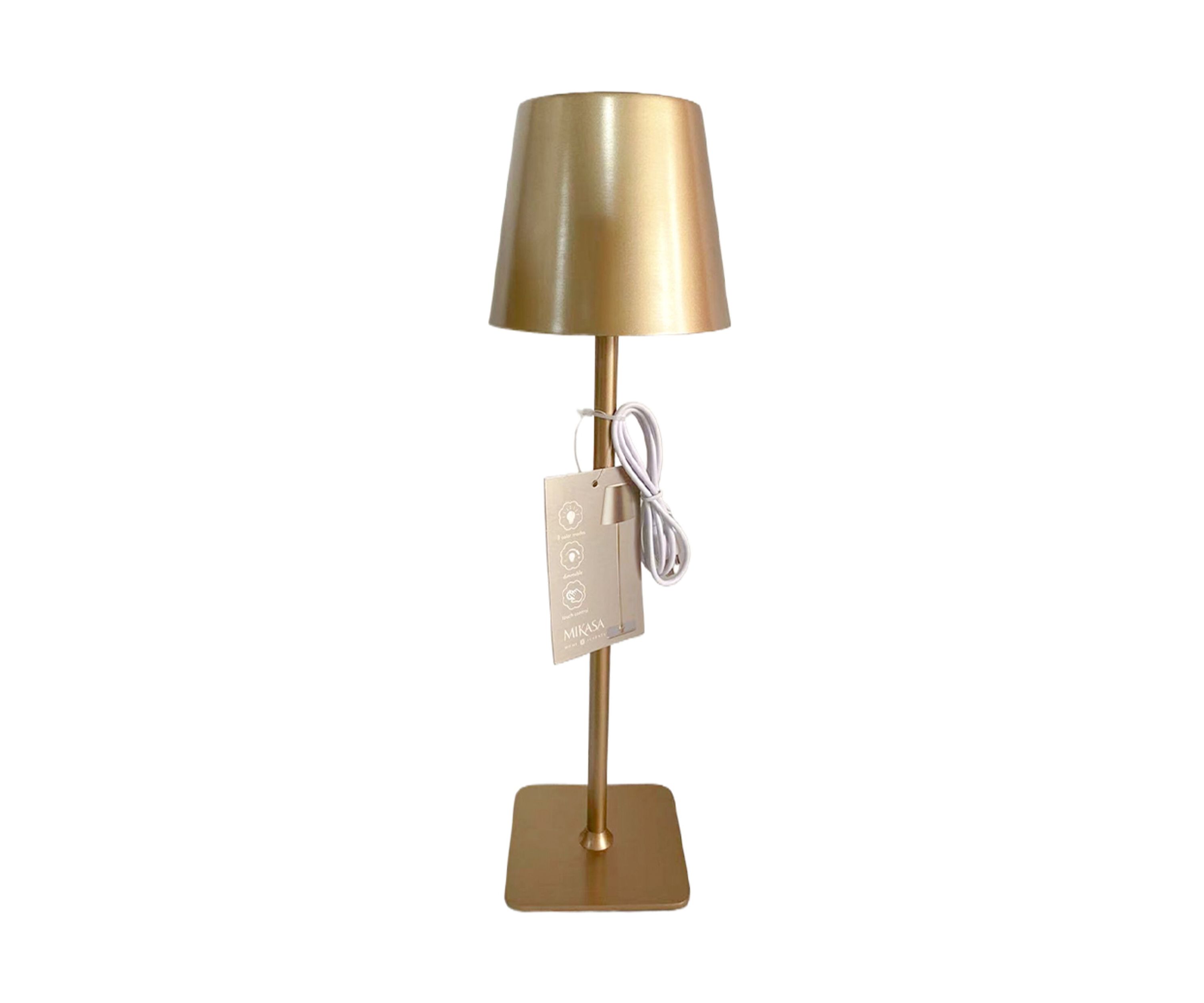 LED Rechargeable 15 Gold Metal Lamp