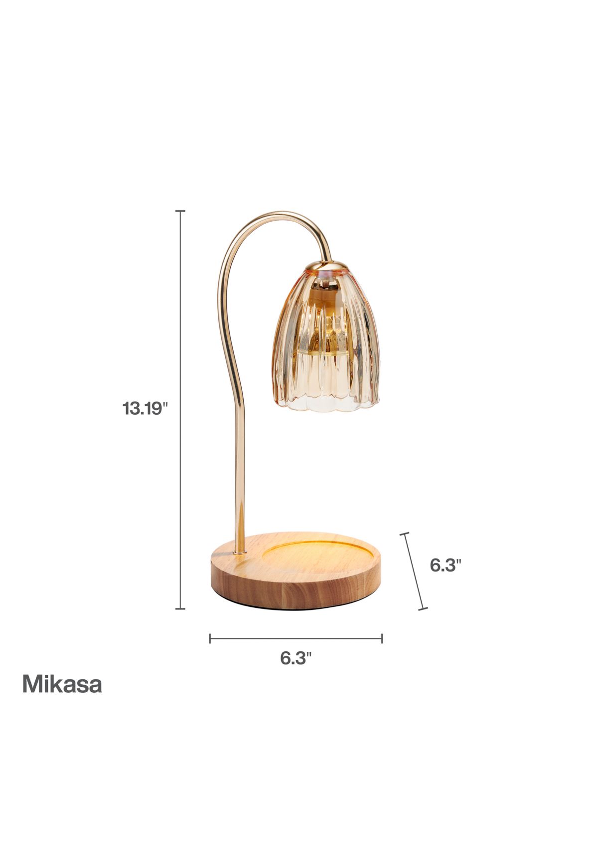 Amber Glass Shade Electric Candle Warmer