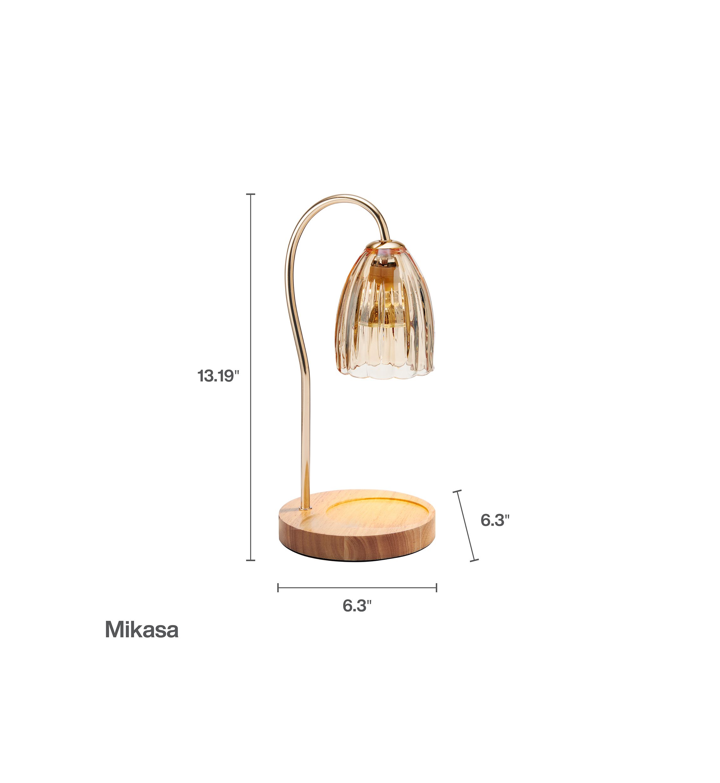 Amber Glass Shade Electric Candle Warmer