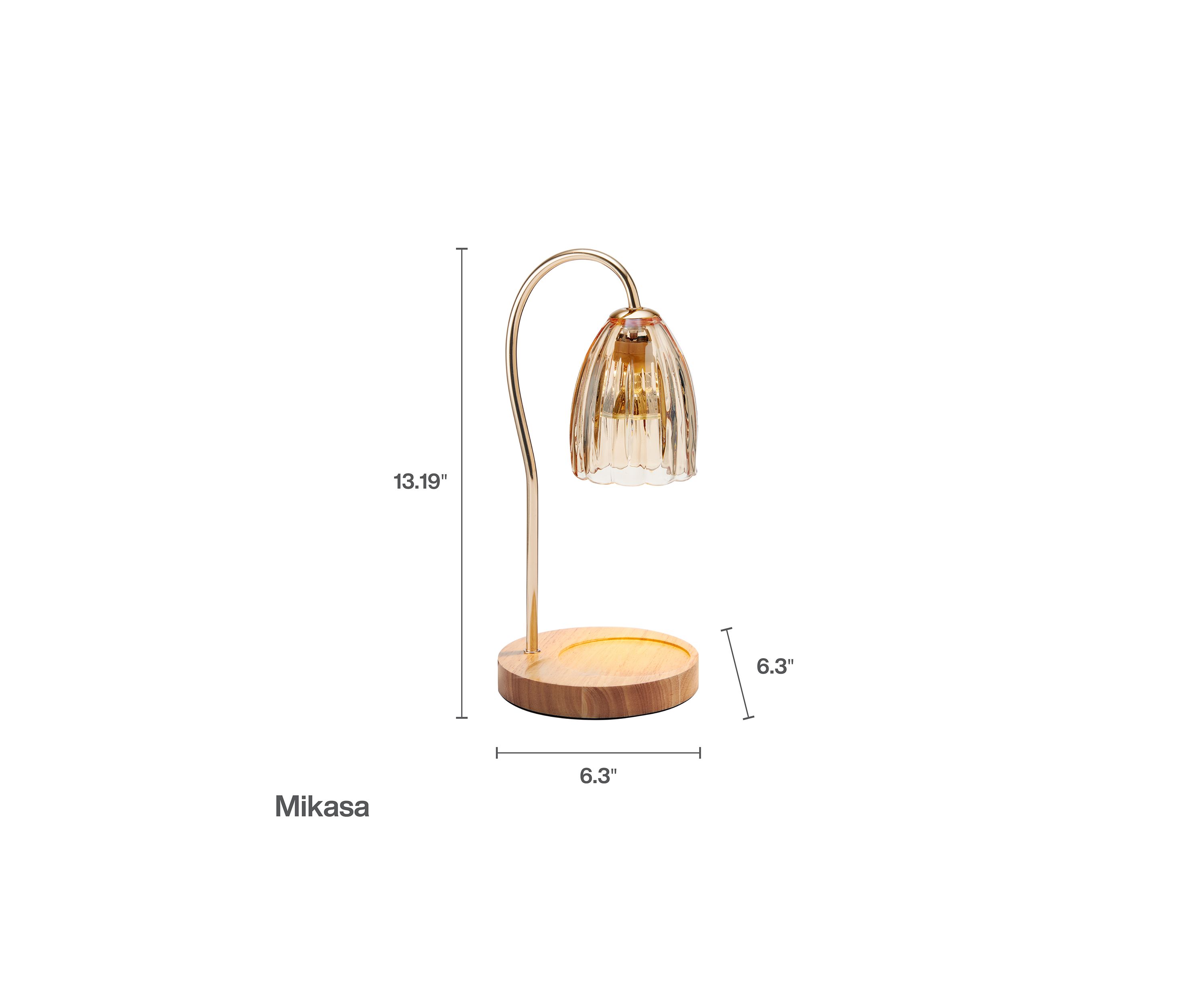Amber Glass Shade Electric Candle Warmer