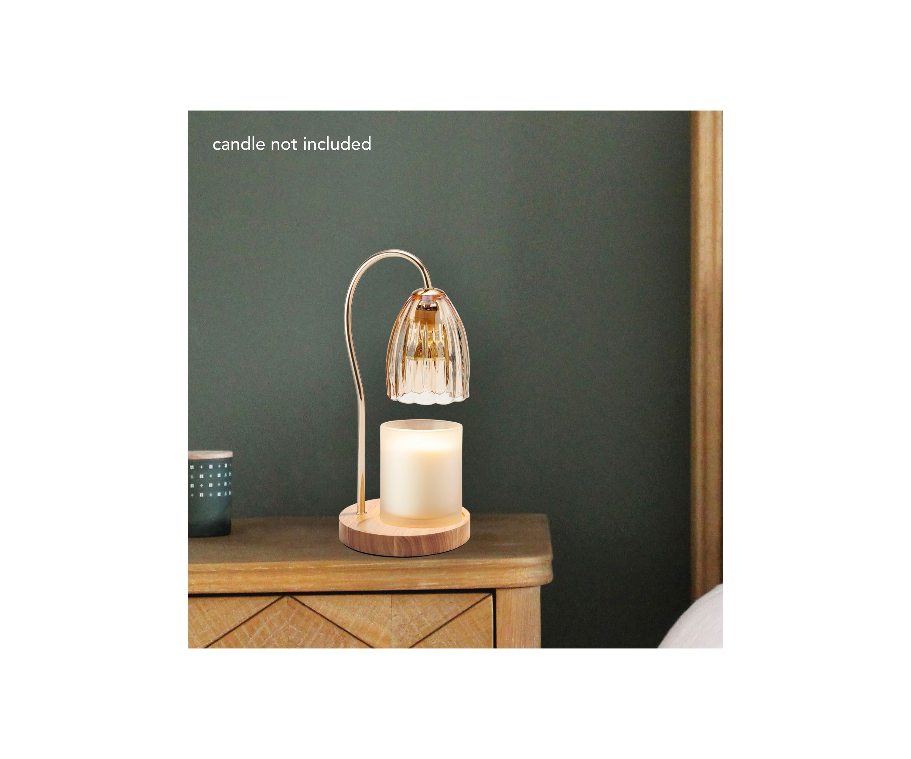 Amber Glass Shade Electric Candle Warmer