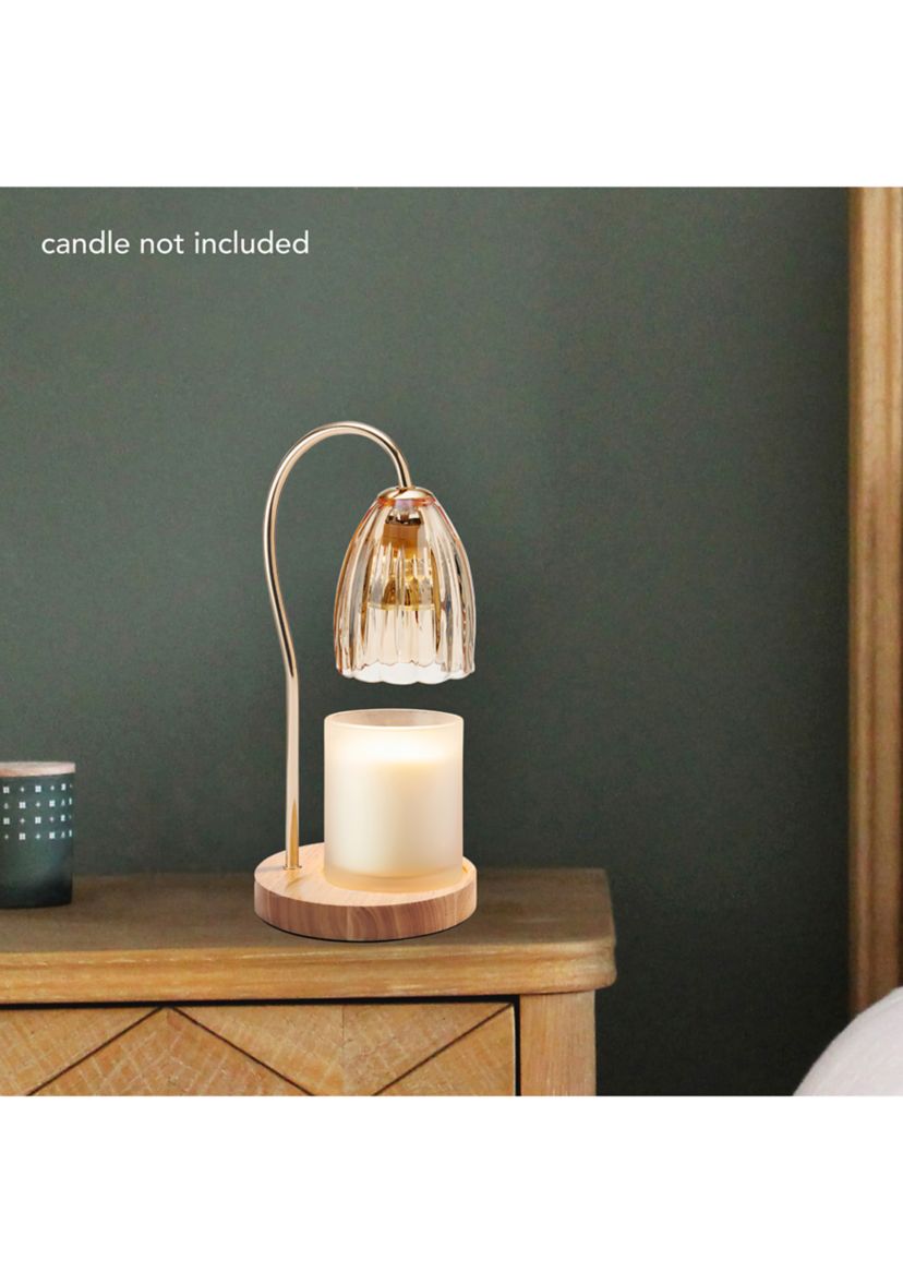 Amber Glass Shade Electric Candle Warmer