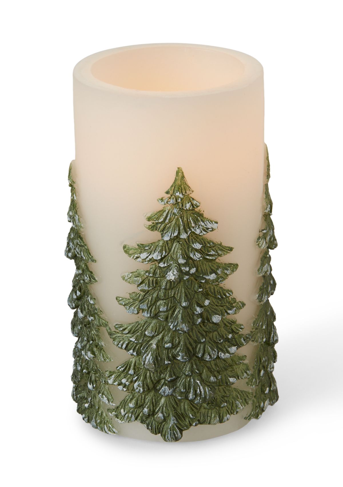 3x6 Christmas Tree Embellished LED Wax Candle