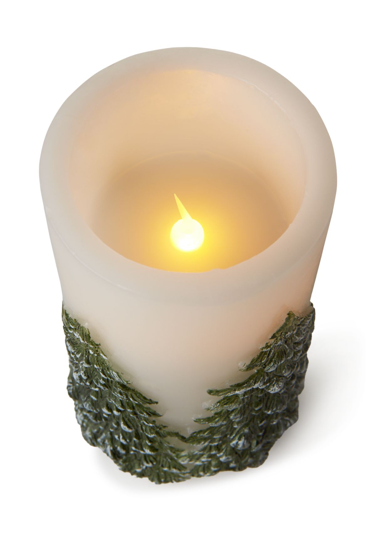 3x6 Christmas Tree Embellished LED Wax Candle