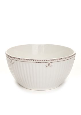 Capri White Deep Serving Bowl