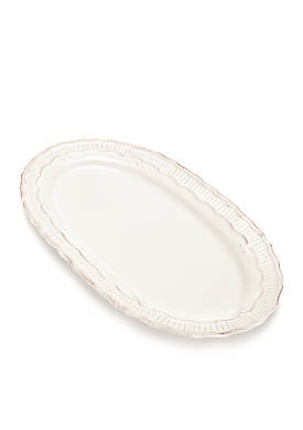 Capri White Oval Platter