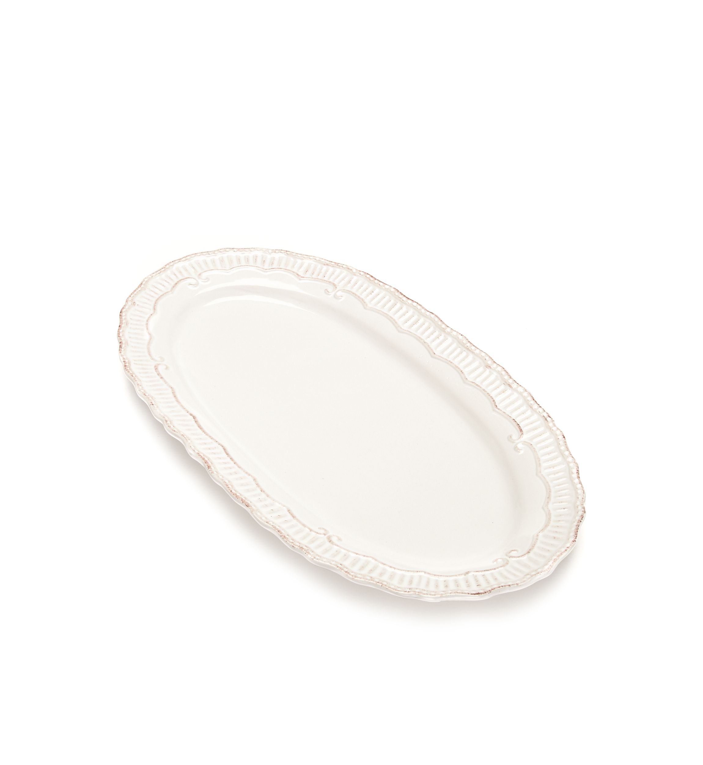 Capri White Oval Platter