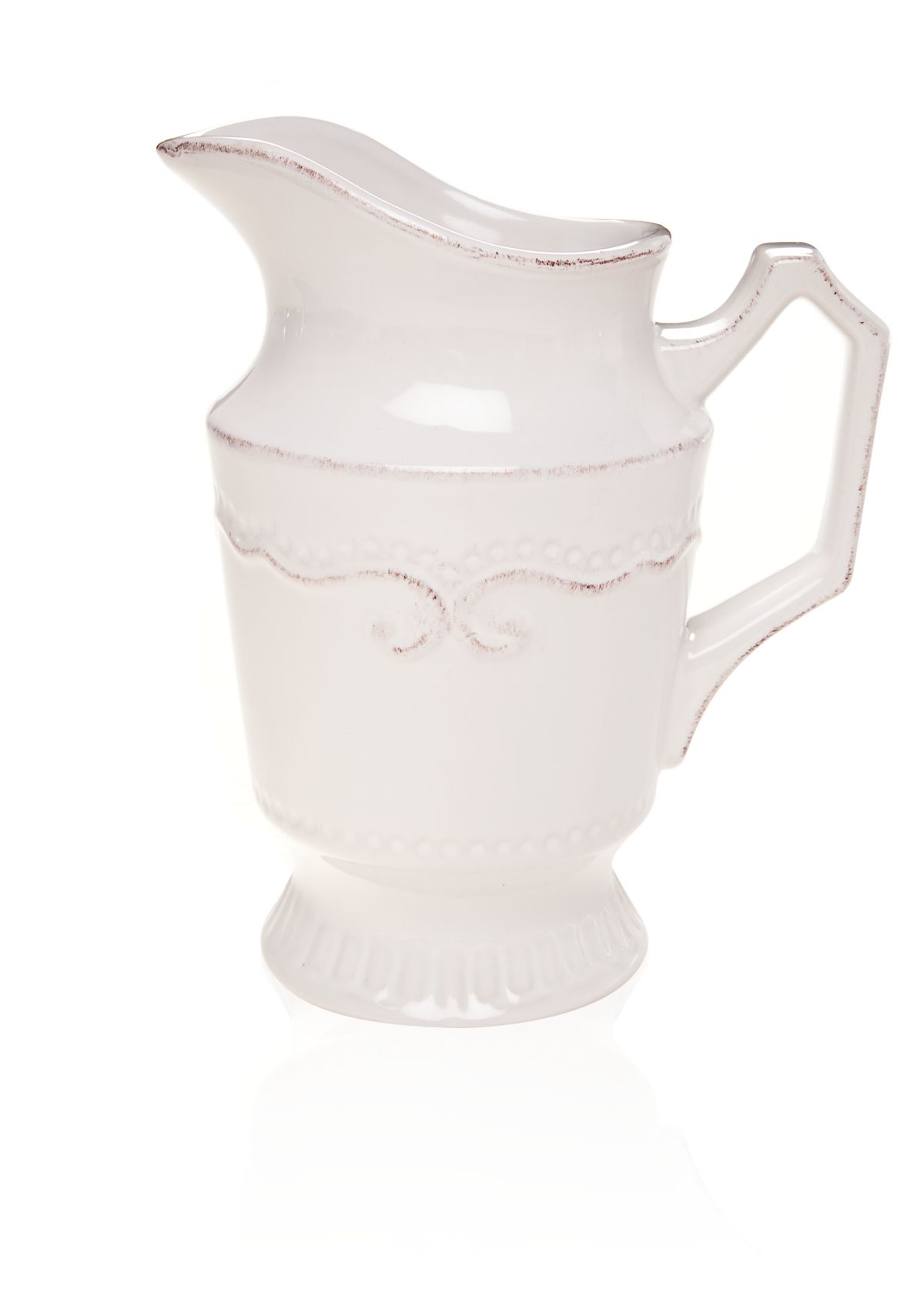 Capri White Pitcher