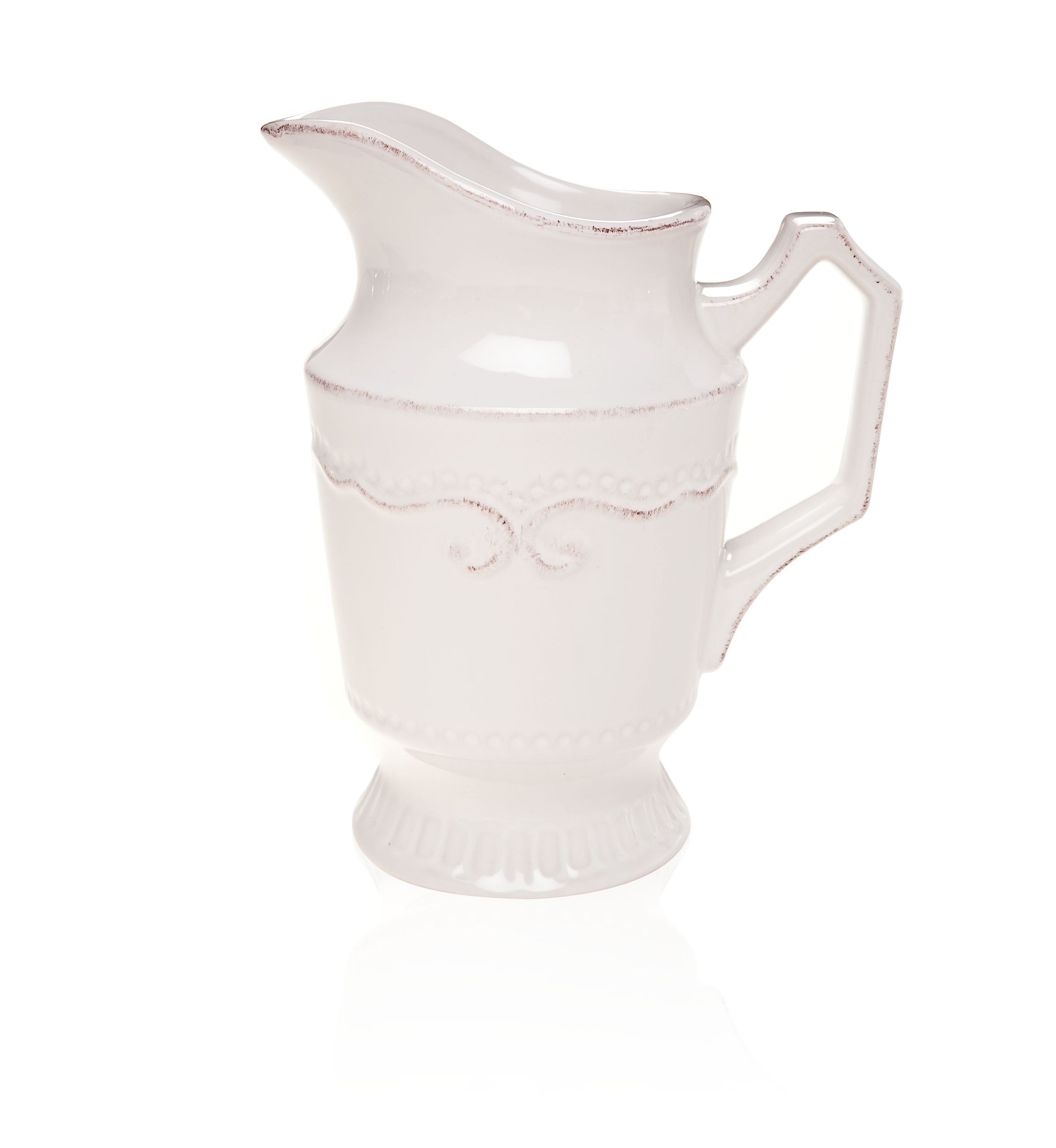 Capri White Pitcher