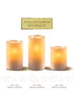 Set of 3 Ivory Flameless Candles