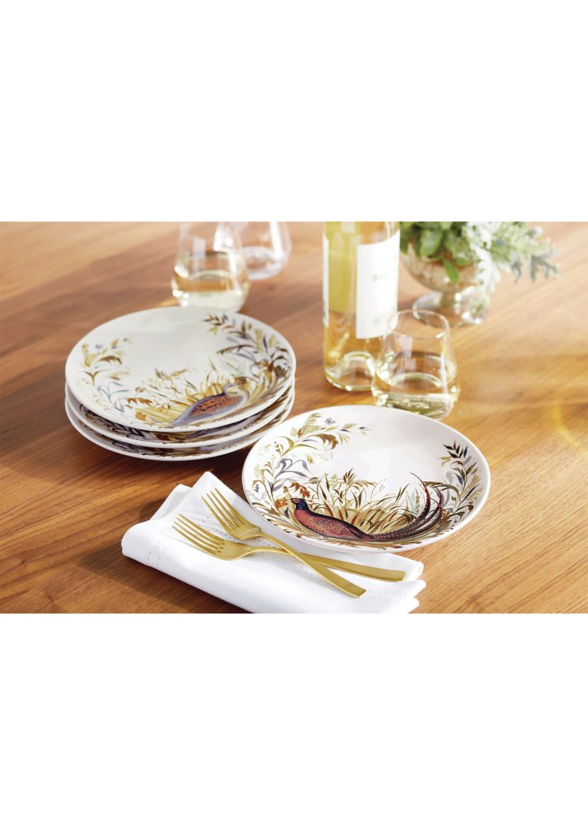 Harvest Birds Set of 4 Salad Plates
