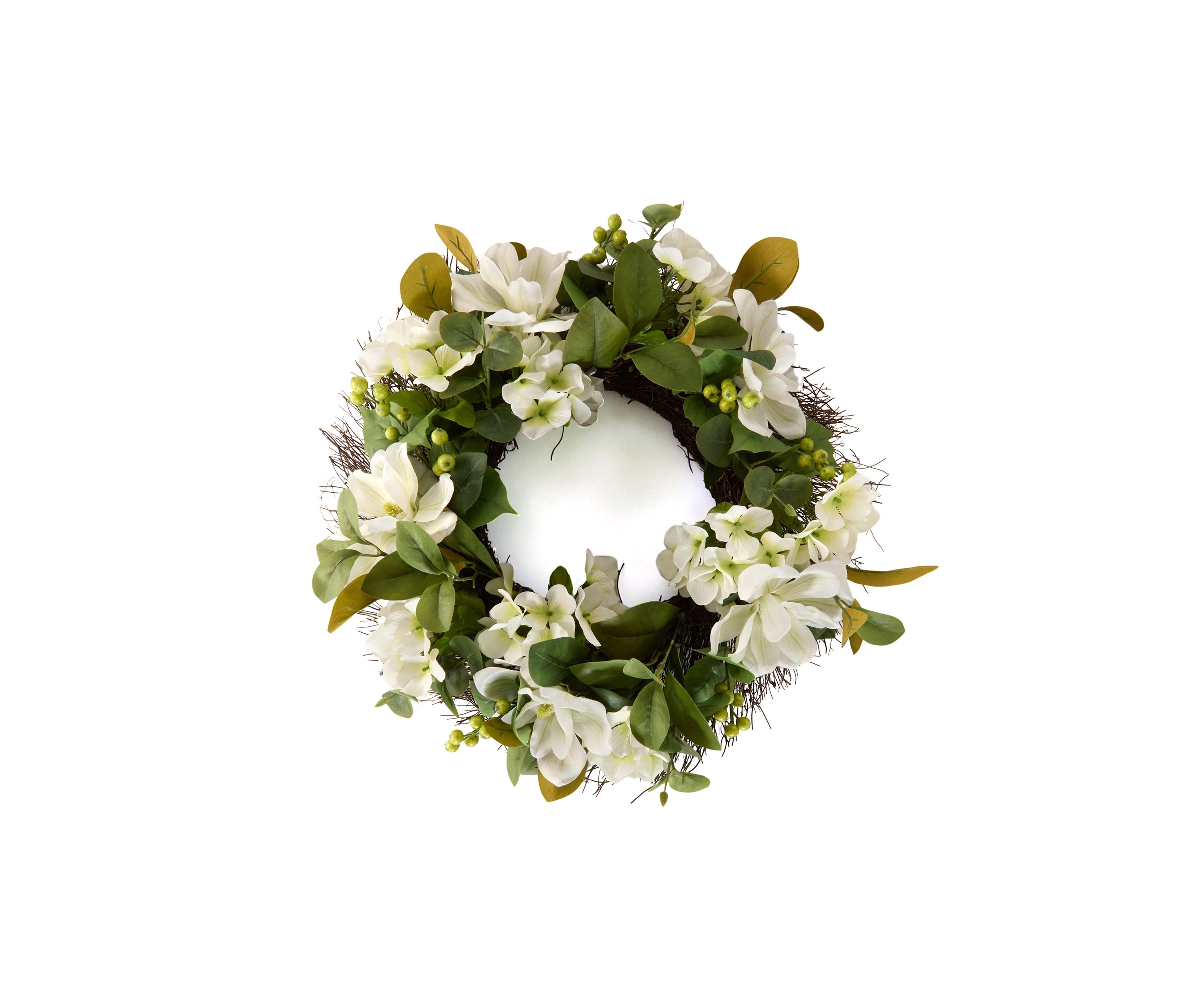 Magnolia Hydrangea Wreath