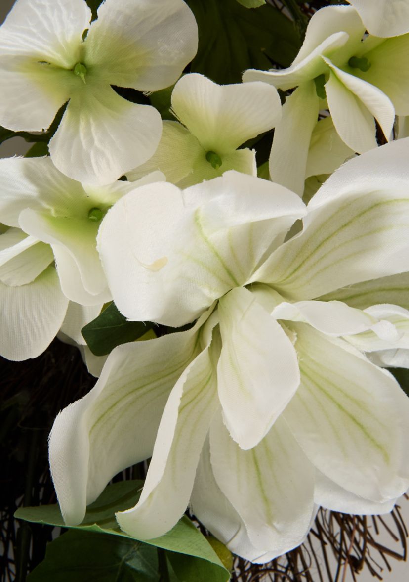 Magnolia Hydrangea Wreath