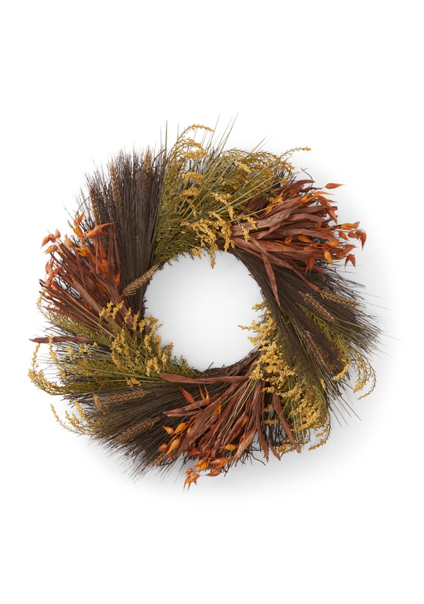 Artificial Dried Leaves Wreath