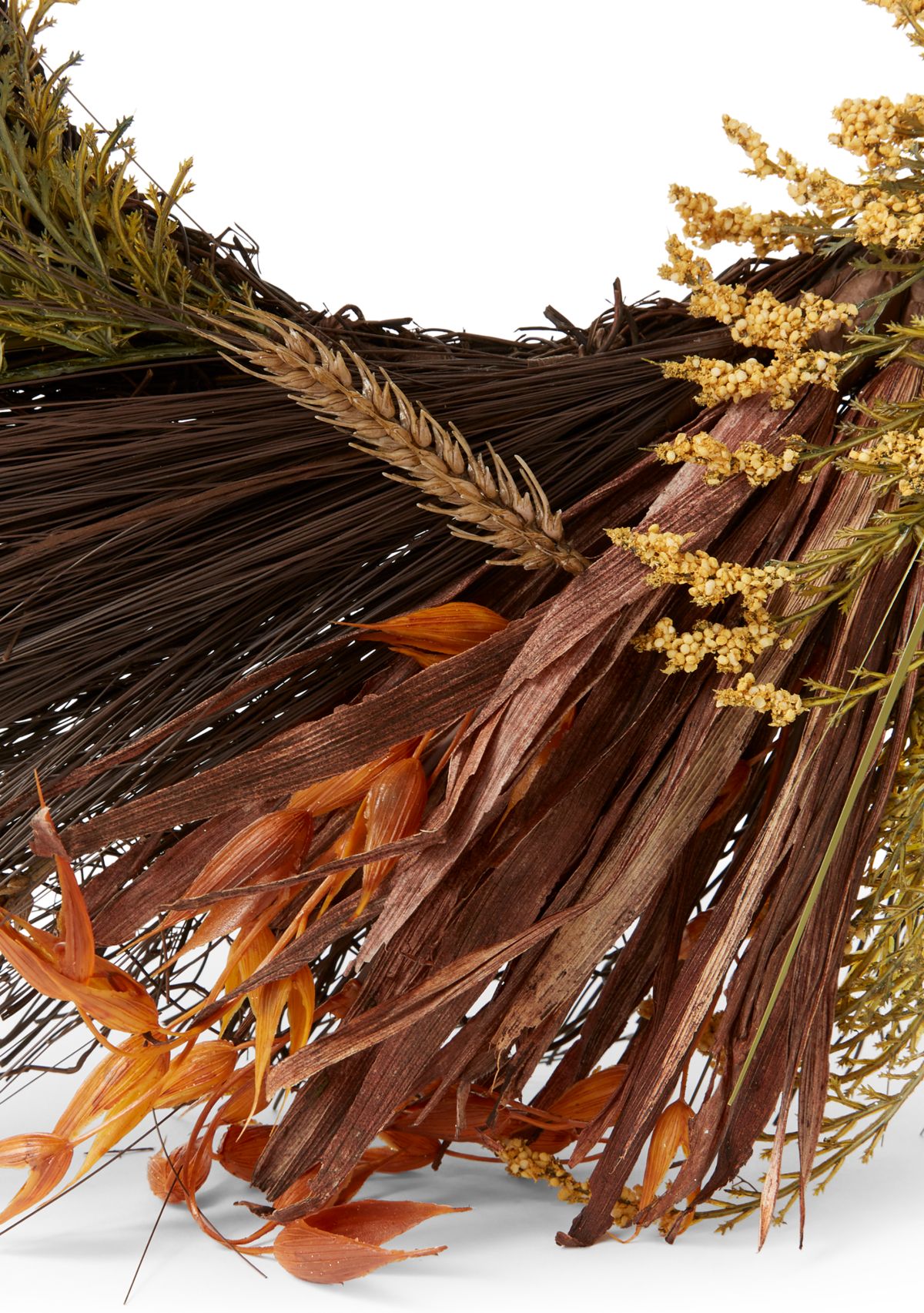 Artificial Dried Leaves Wreath