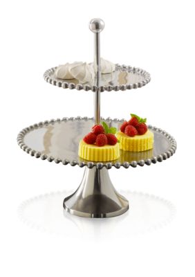 Biltmore® Big Bead 2 Tier Silver Server | belk