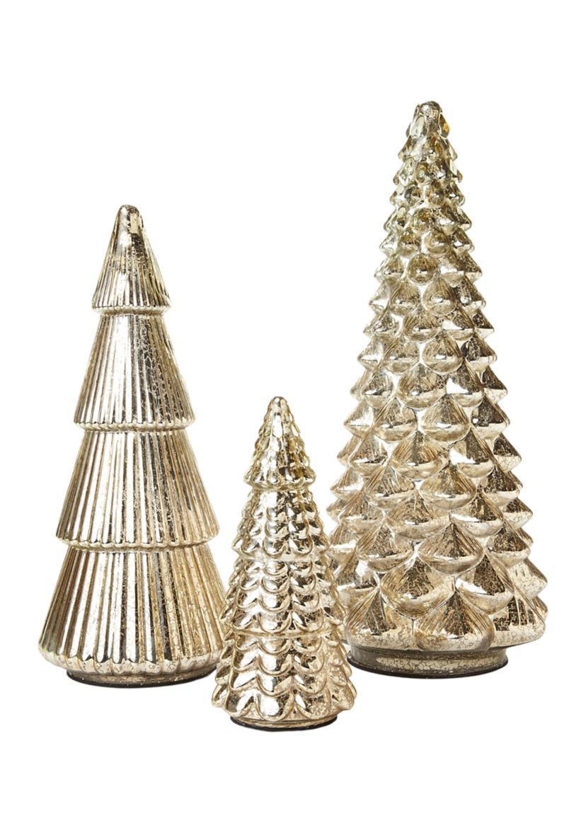 Medium Gold Mercury Glass Tree