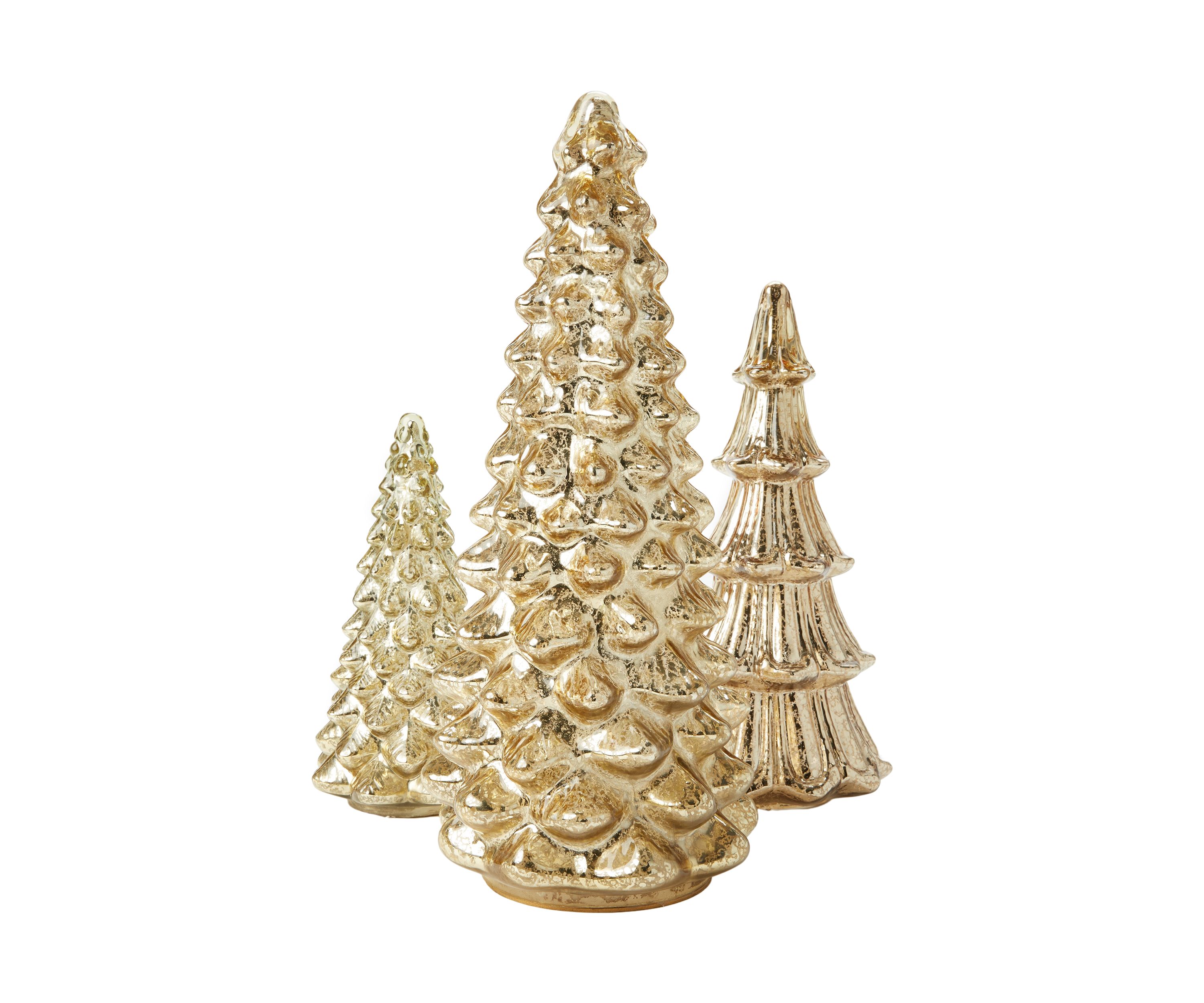 Large Gold Mercury Glass Tree