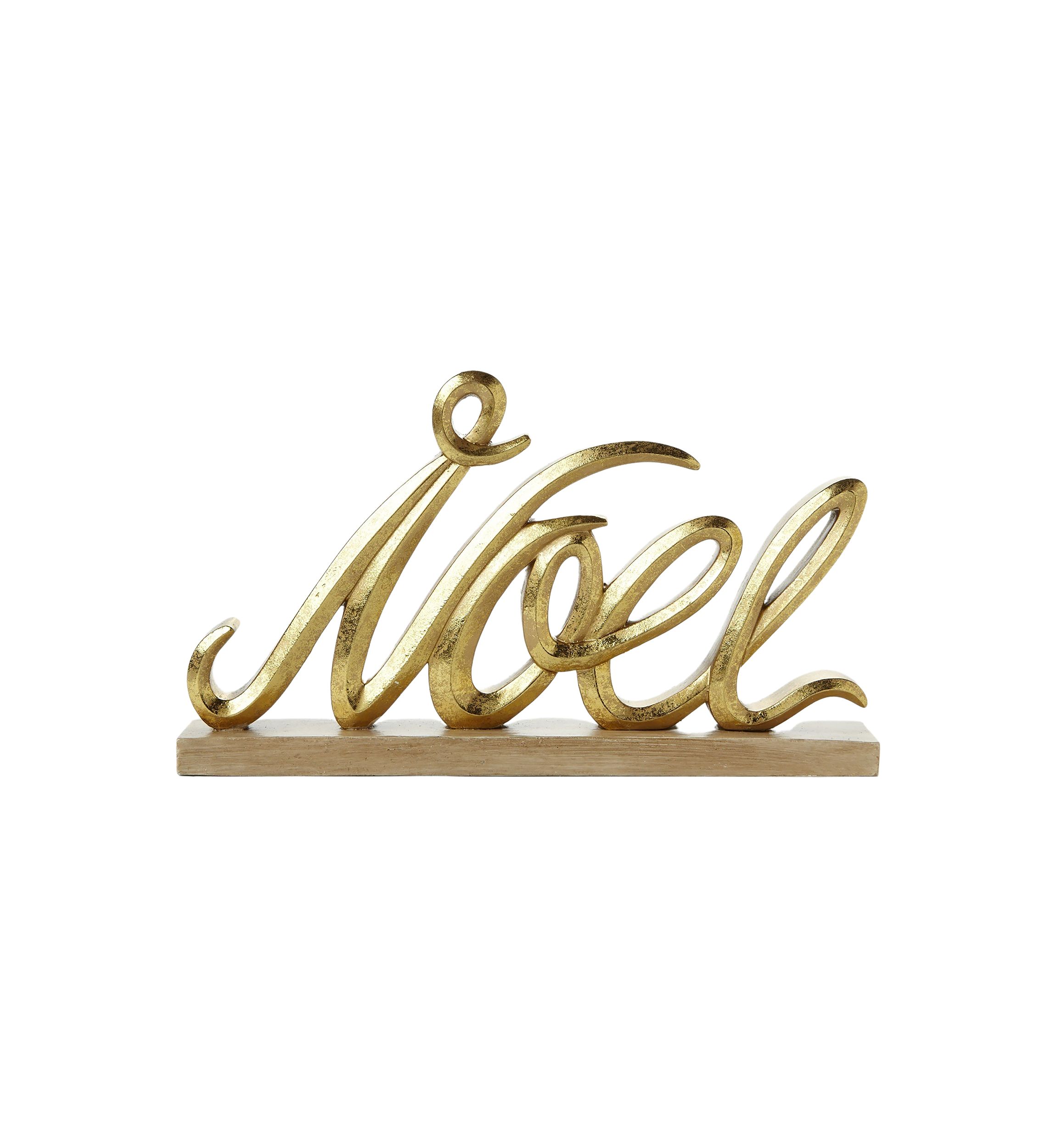 Brushed Gold Noel Sitter