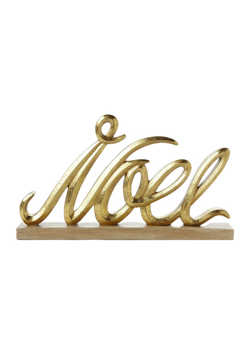 Brushed Gold Noel Sitter