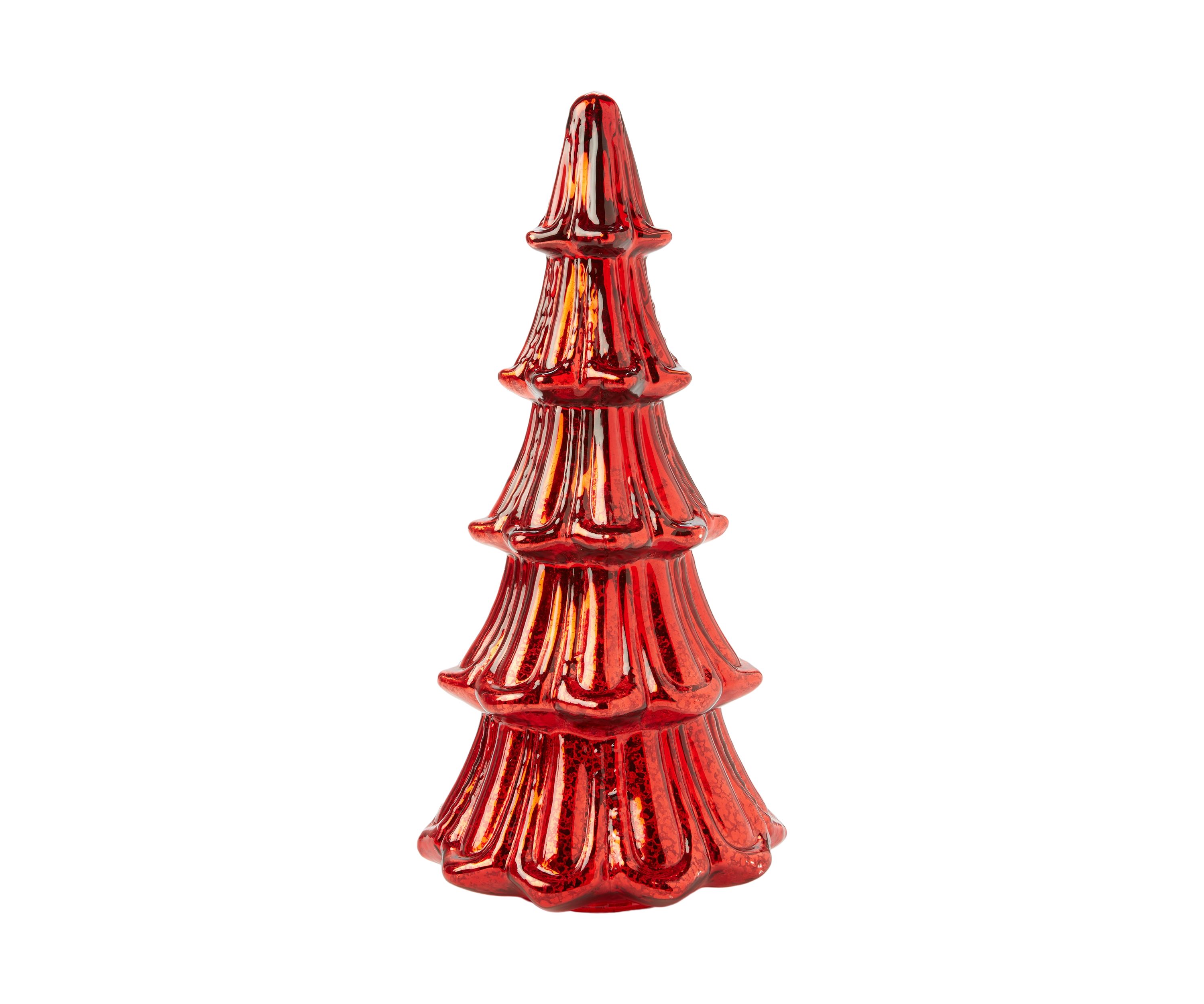 Medium Red Mercury Glass Tree