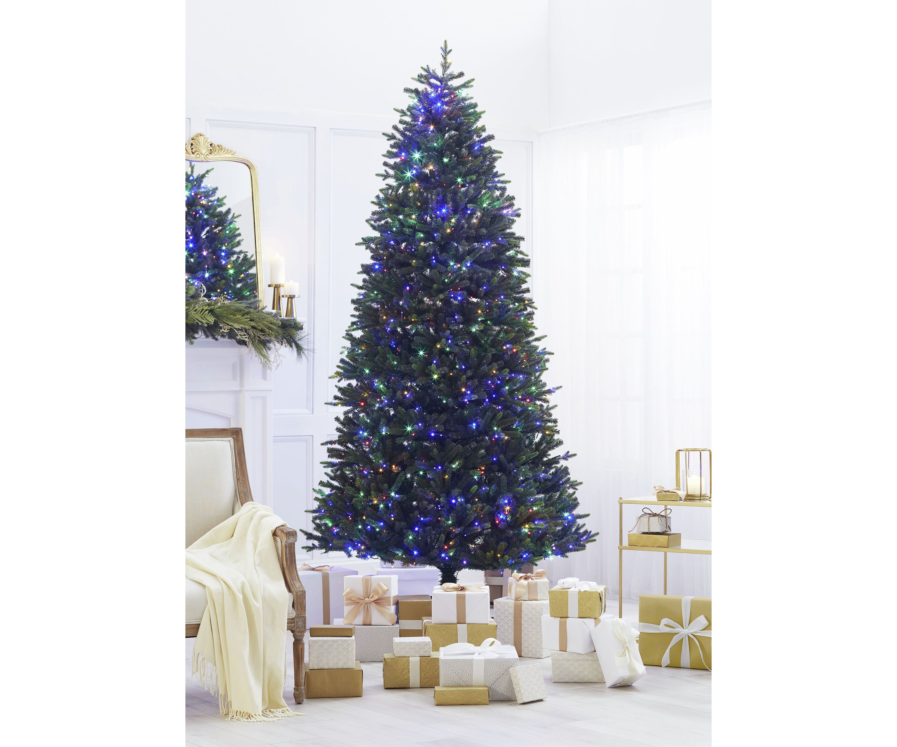 9 Pre Lit LED 4 Color Christmas Tree