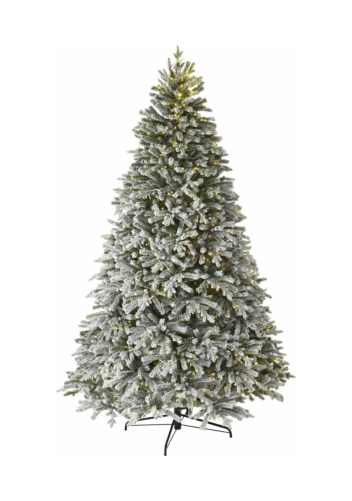 7.5 Pre Lit LED 4 Color Flocked Christmas Tree