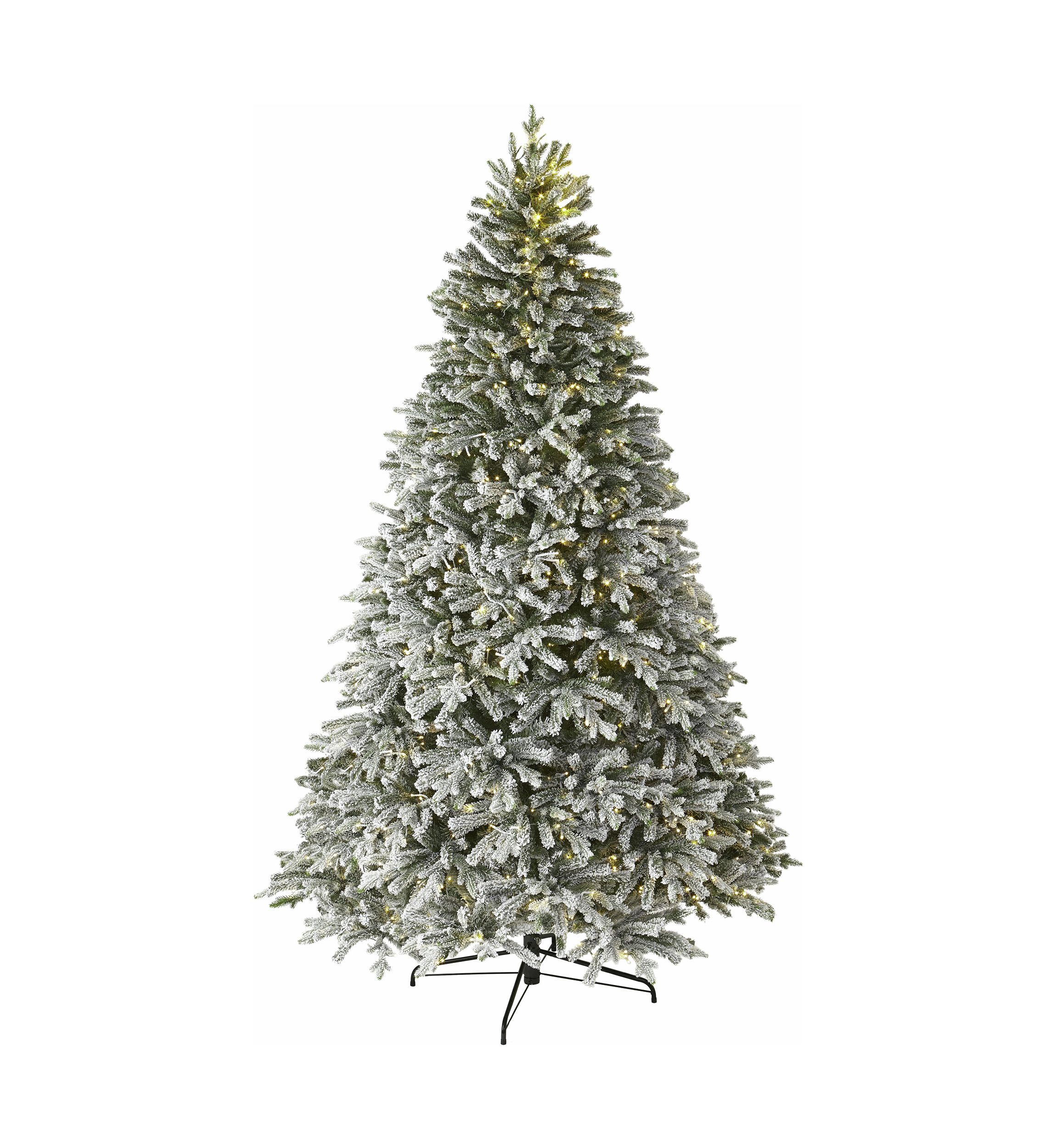 7.5 Pre Lit LED 4 Color Flocked Christmas Tree