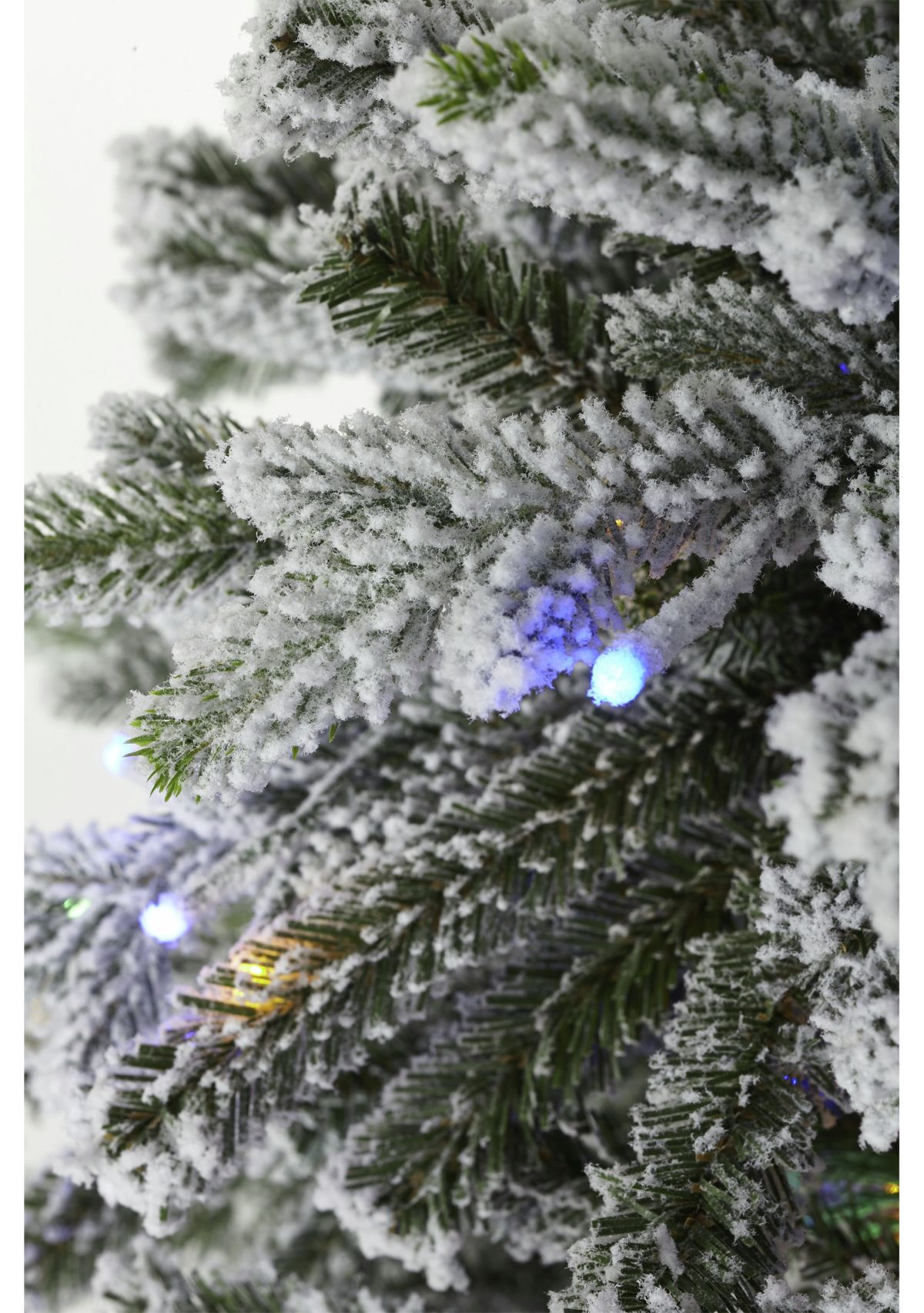 9 Pre Lit LED 4 Color Flocked Christmas Tree