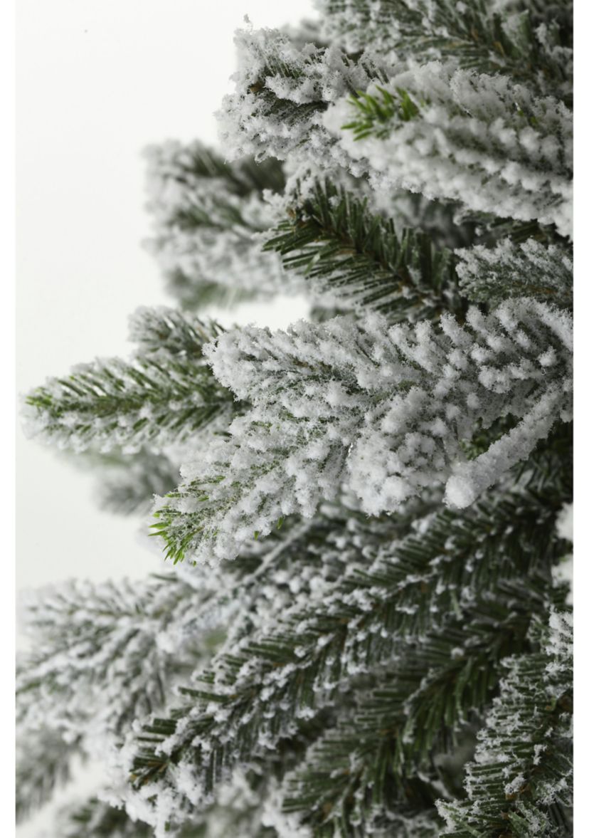 9 Pre Lit LED 4 Color Flocked Christmas Tree