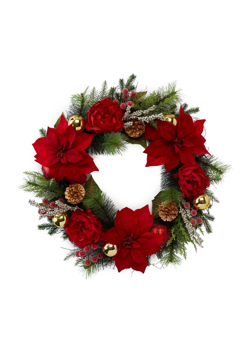 Poinsettia Wreath