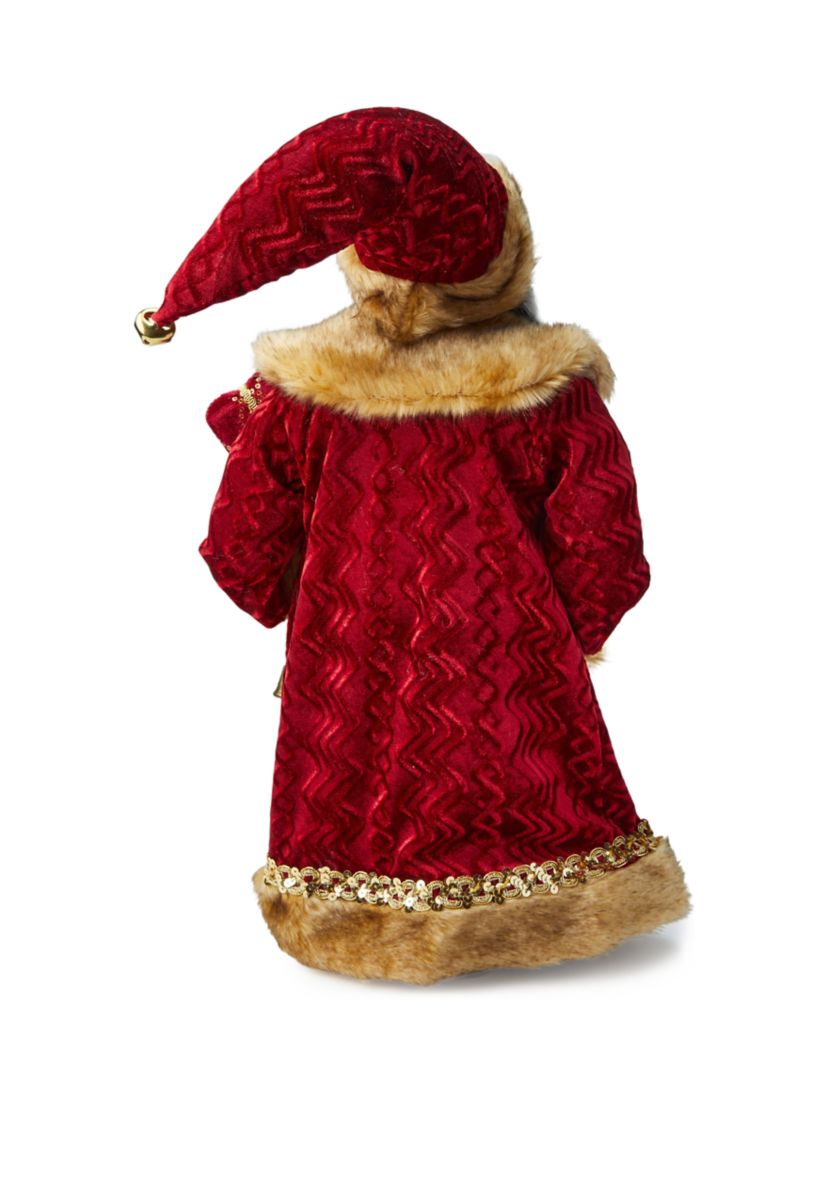 African American Traditional Blue and Red Santa