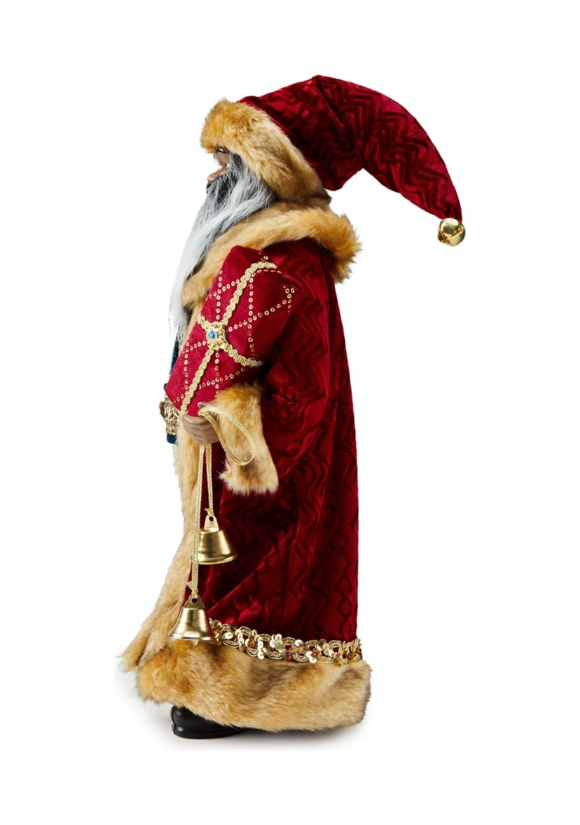 African American Traditional Blue and Red Santa