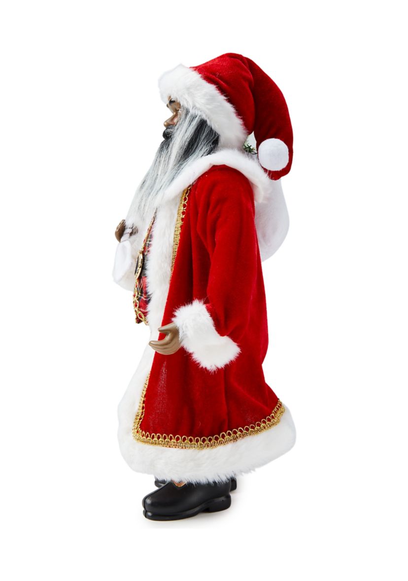 African American Plaid Vest Santa