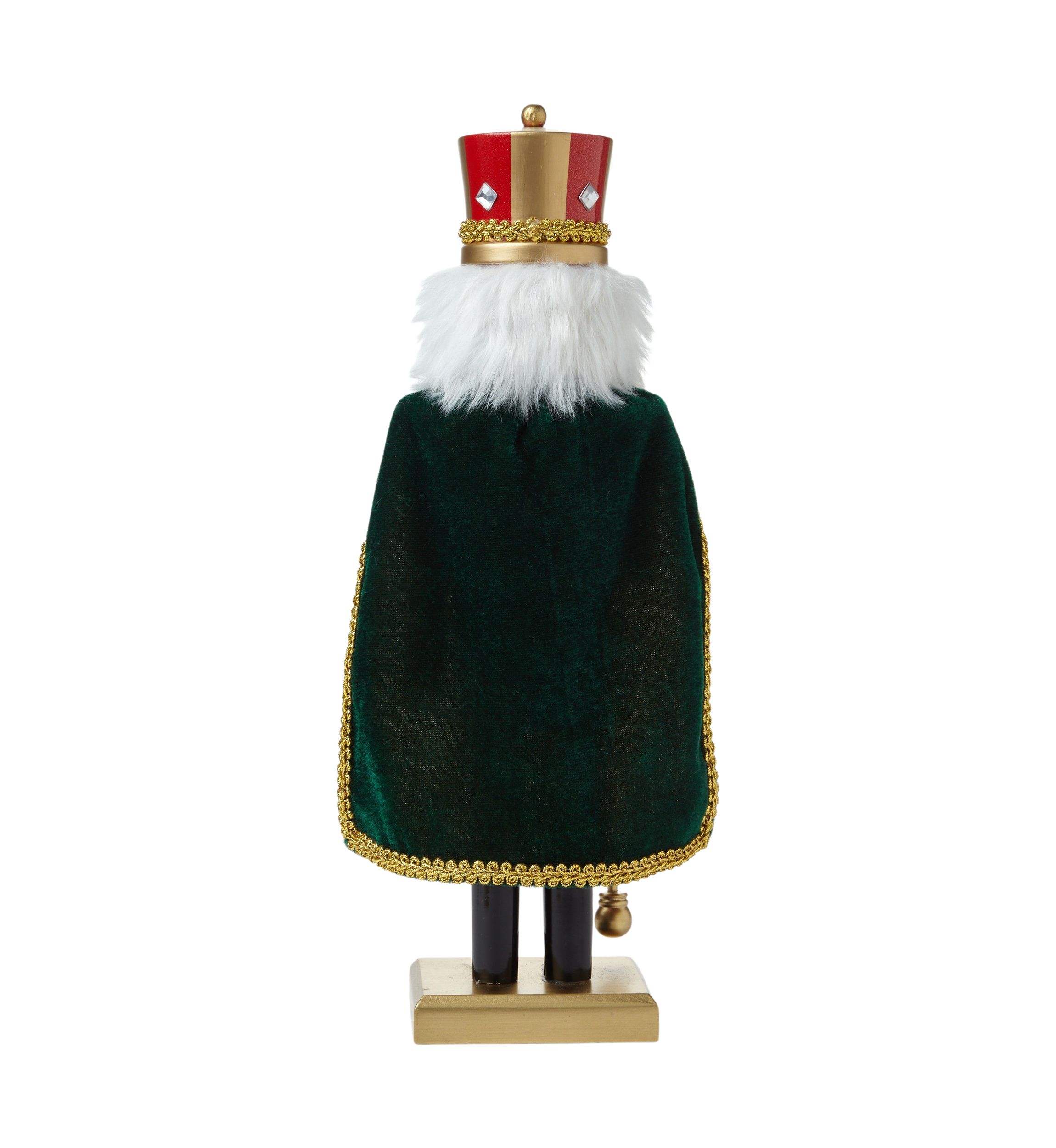 14 H African American Green Cape Nutcracker Decoration