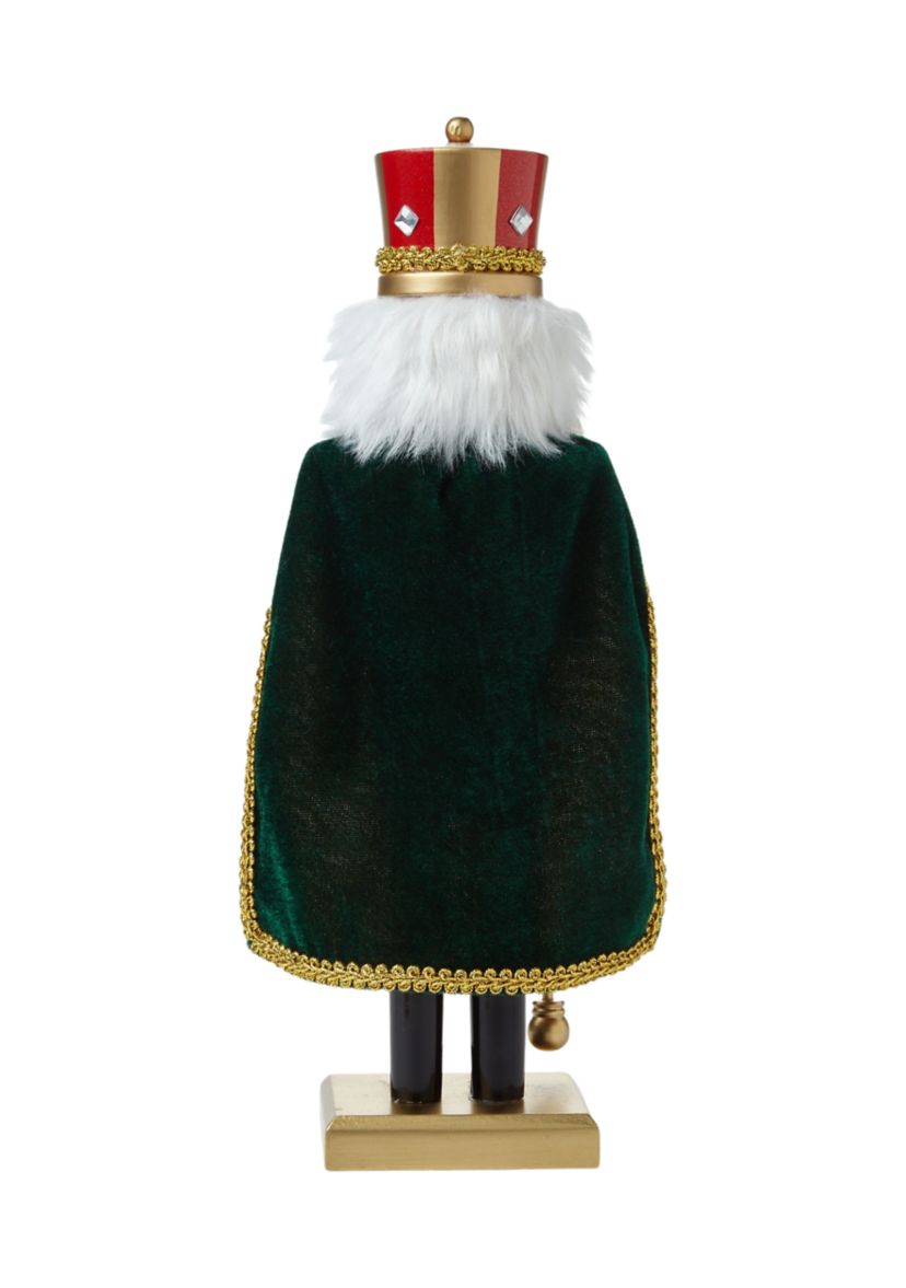 14 H African American Green Cape Nutcracker Decoration