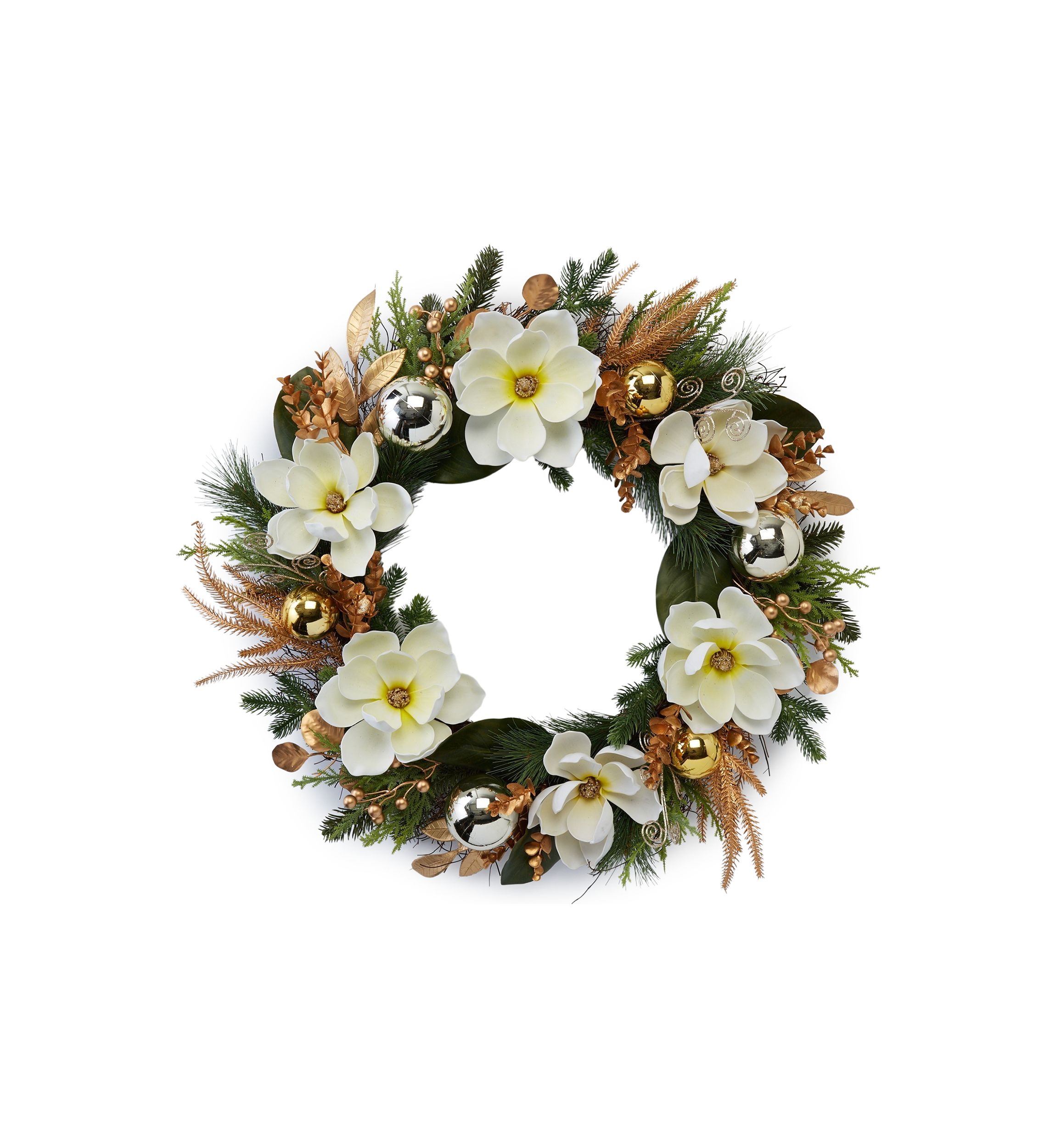 Magnolia Gold Accent Wreath