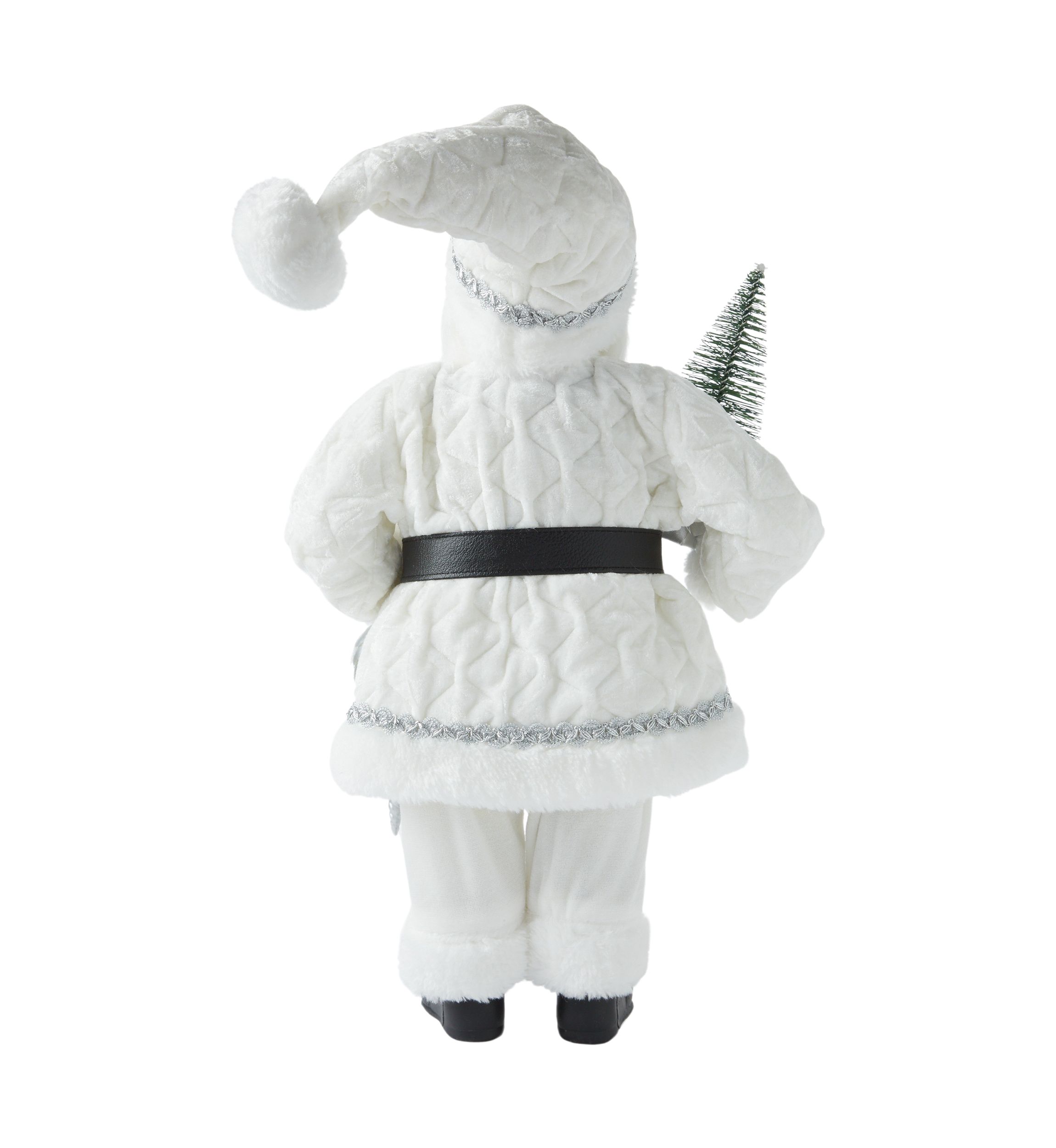 White Silver Santa Figurine