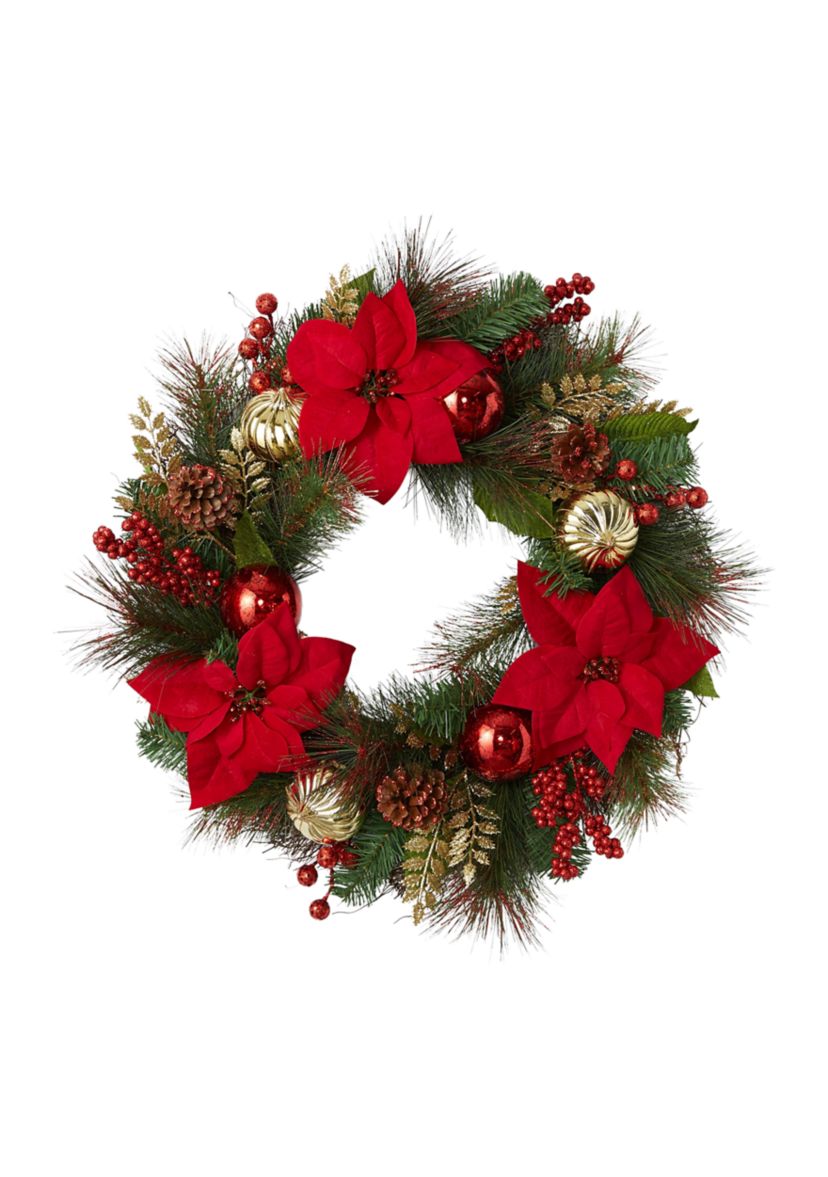 Poinsettia Wreath