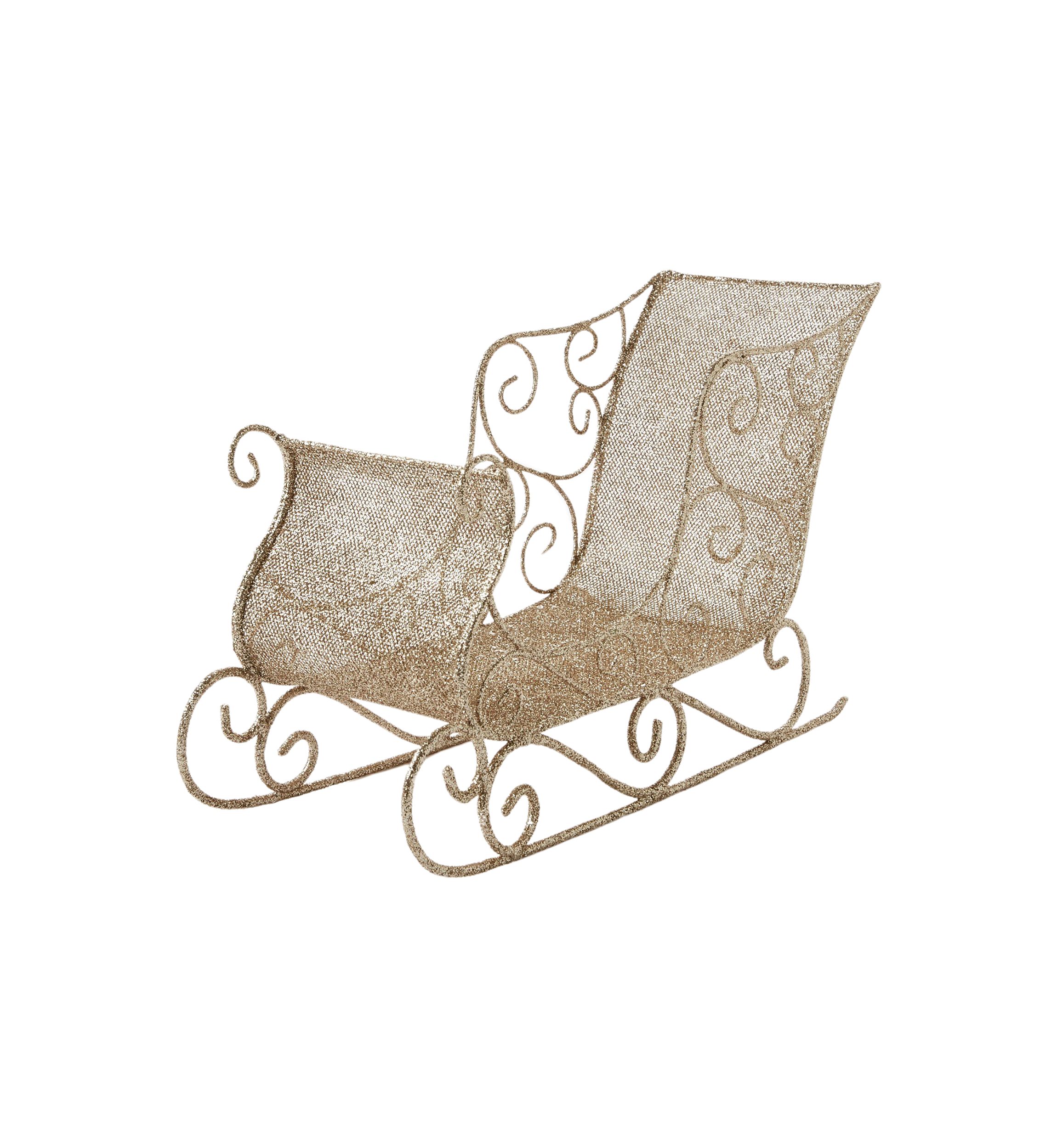 Glitter Sleigh Decoration